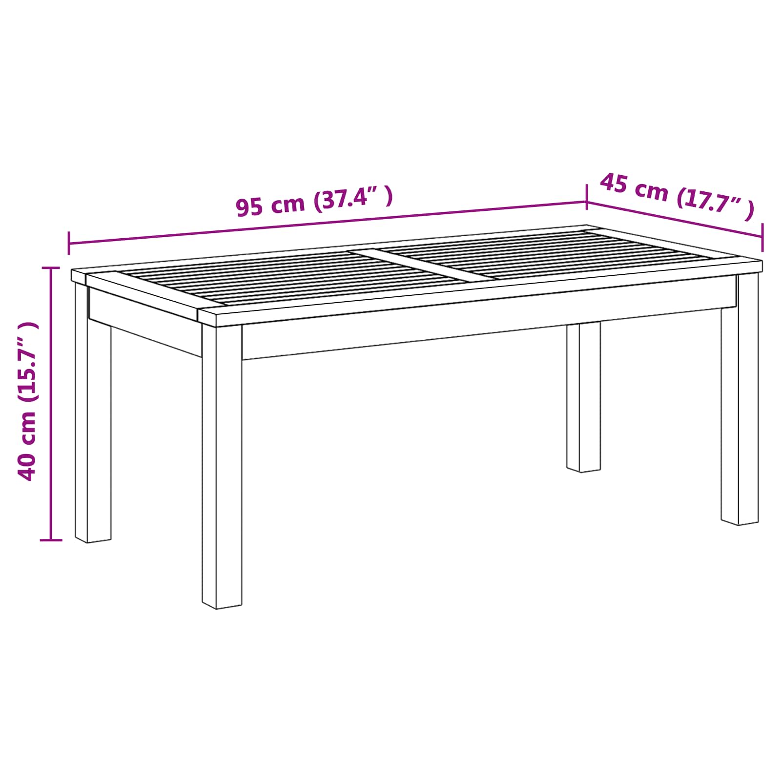 Sjedeća garnitura za vrt 3 pcs Prirodna Čvrsto teak drvo