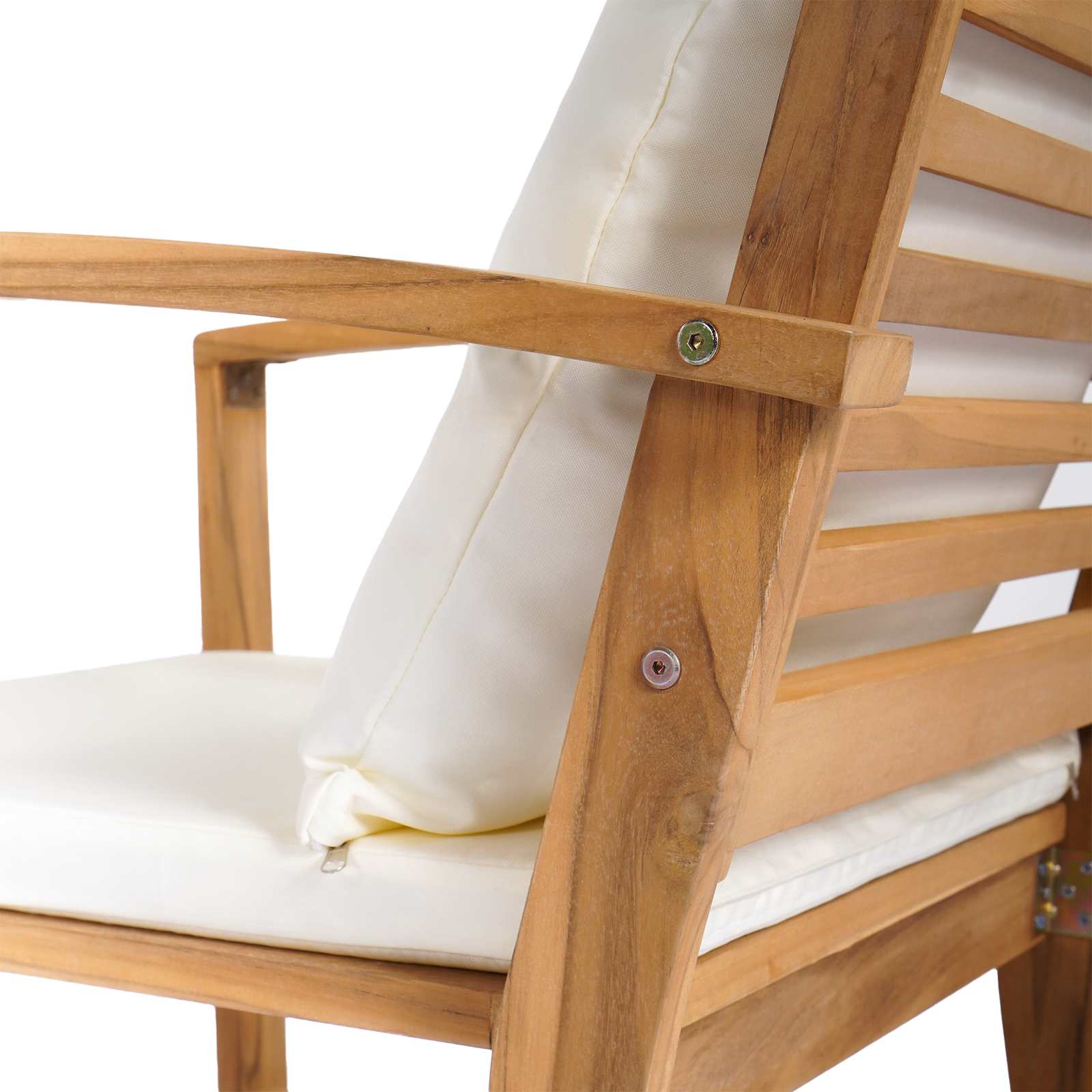 Sjedeća garnitura za vrt 5 pcs Prirodna Čvrsto teak drvo