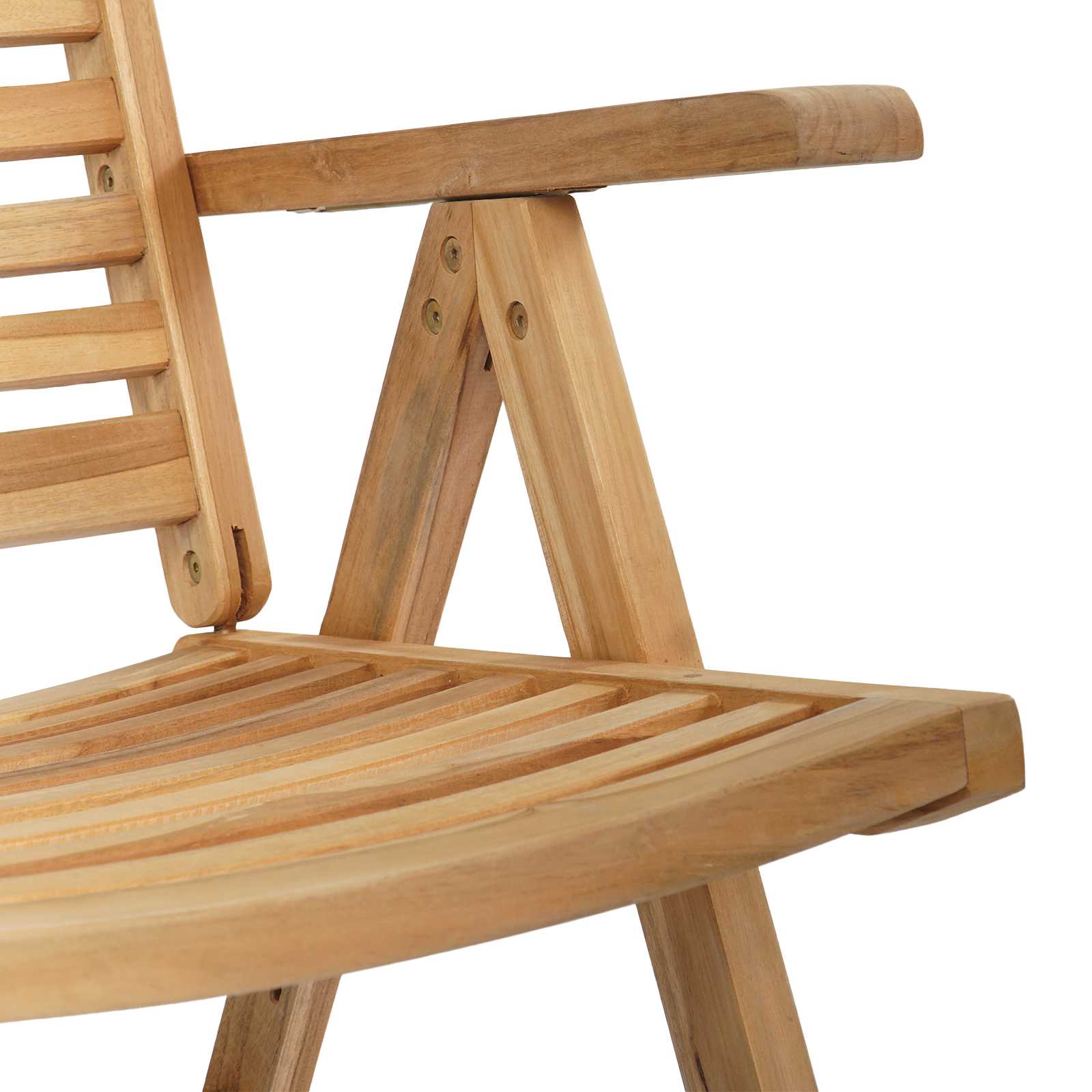 Vrtni set za objed 5 pcs Smeđa Čvrsto teak drvo