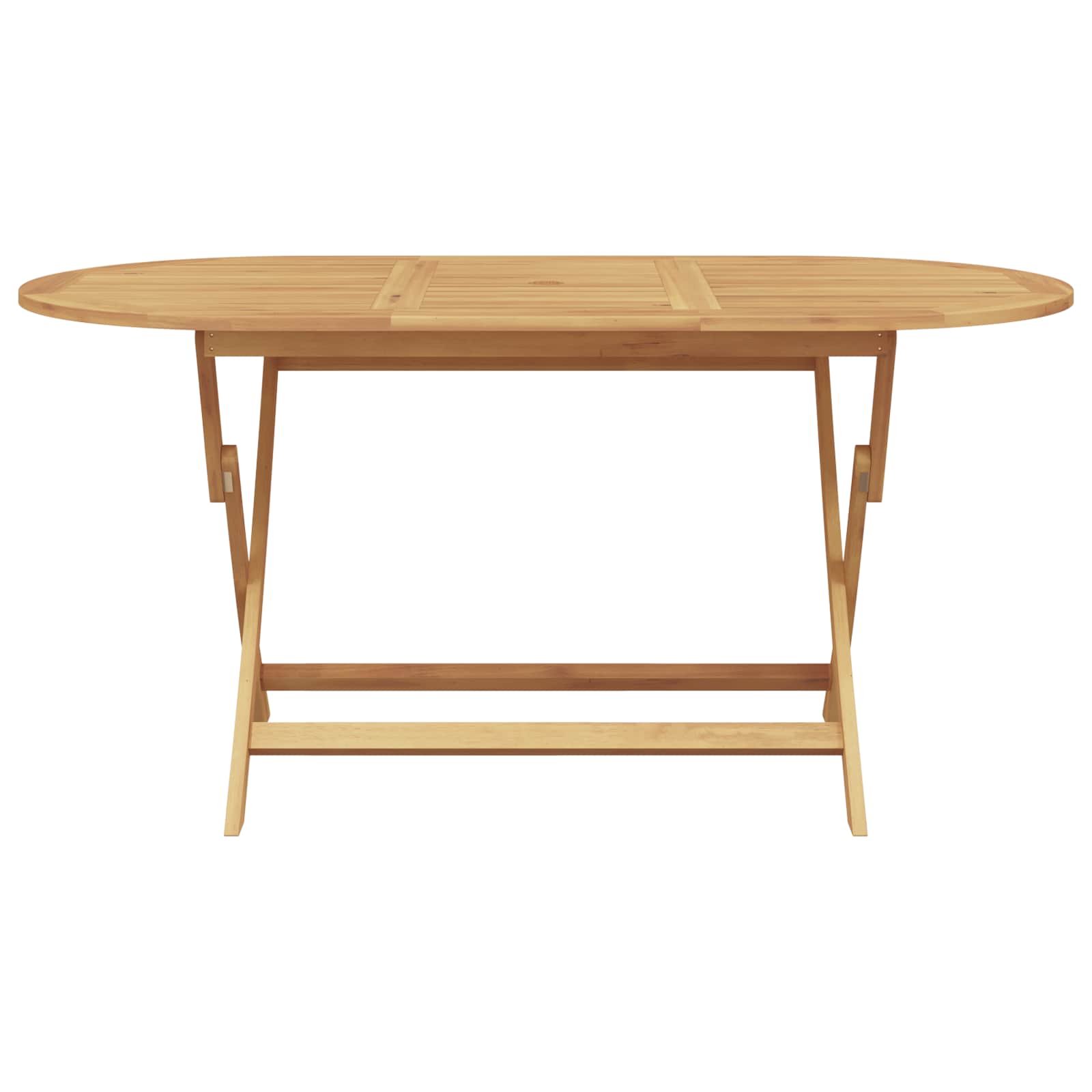 Vrtni set za objed 5 pcs Smeđa Čvrsto teak drvo