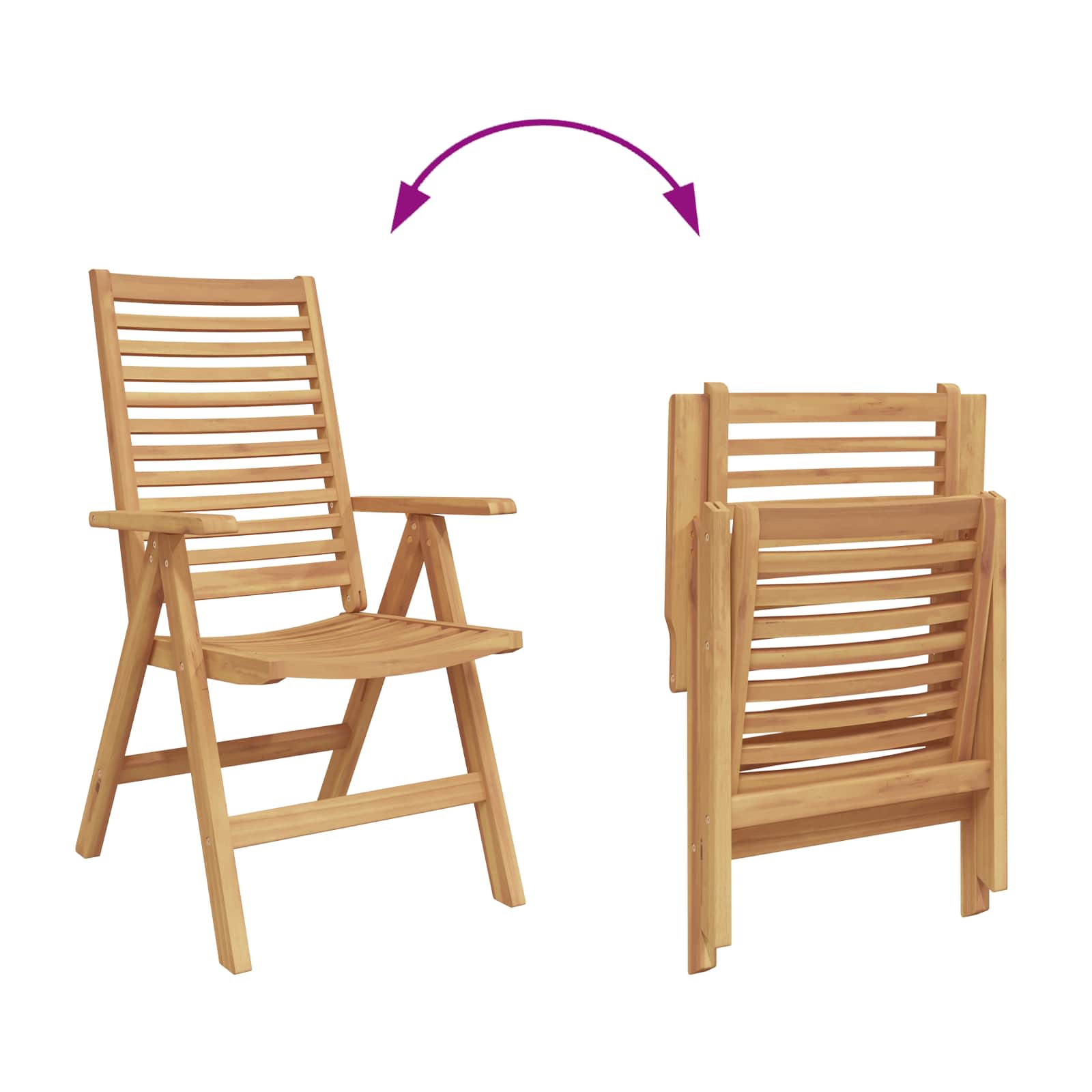 Vrtni set za objed 5 pcs Smeđa Čvrsto teak drvo