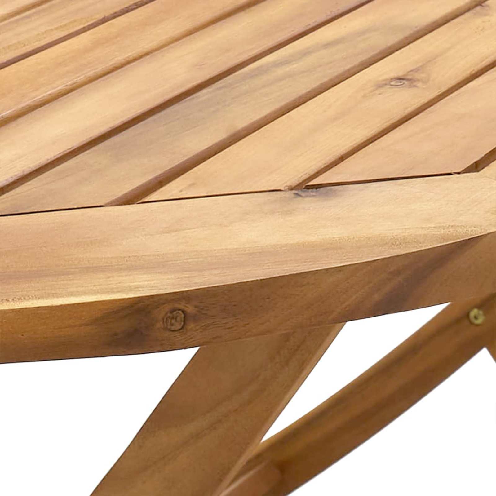 Vrtni set za objed 7 pcs Smeđa Čvrsto teak drvo