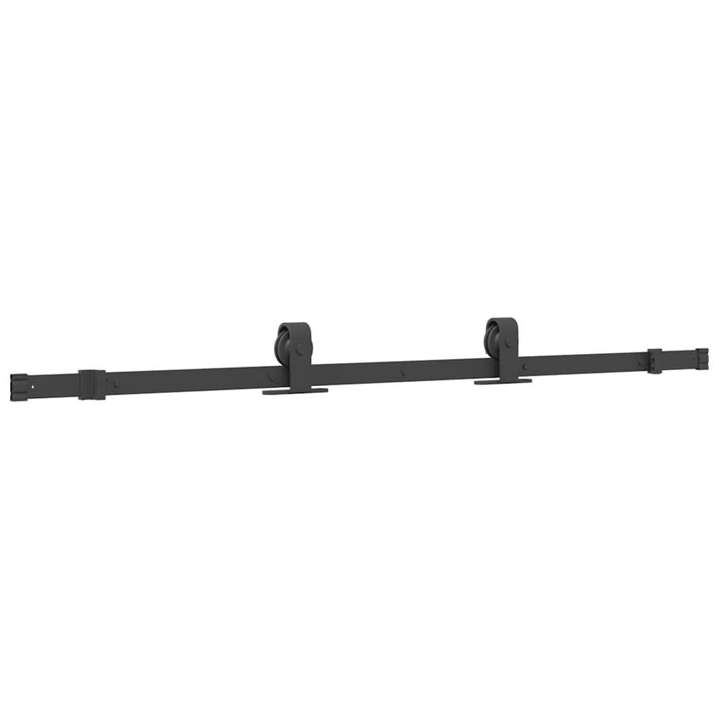 Klizna vrata s priborom crna 90 x 205 cm od ESG stakla