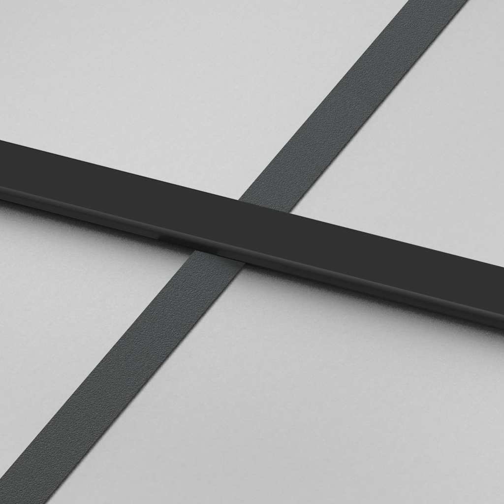 Klizna vrata s okovima crna 102,5x205 cm ESG staklo