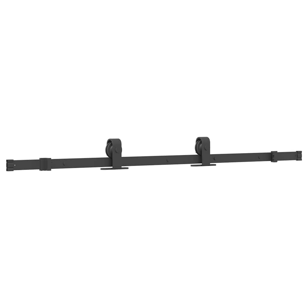 Klizna vrata s priborom crna 76 x 205 cm od ESG stakla
