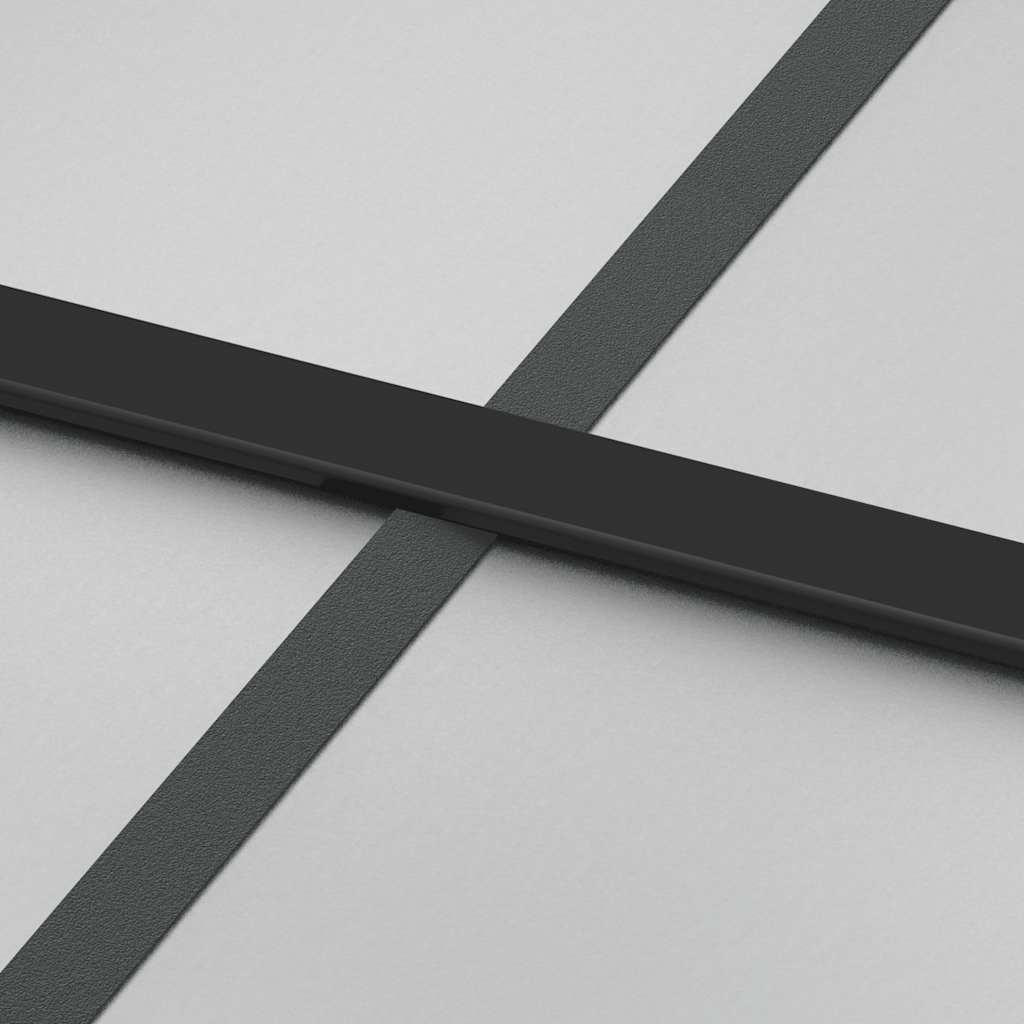 Klizna vrata s priborom crna 76 x 205 cm od ESG stakla