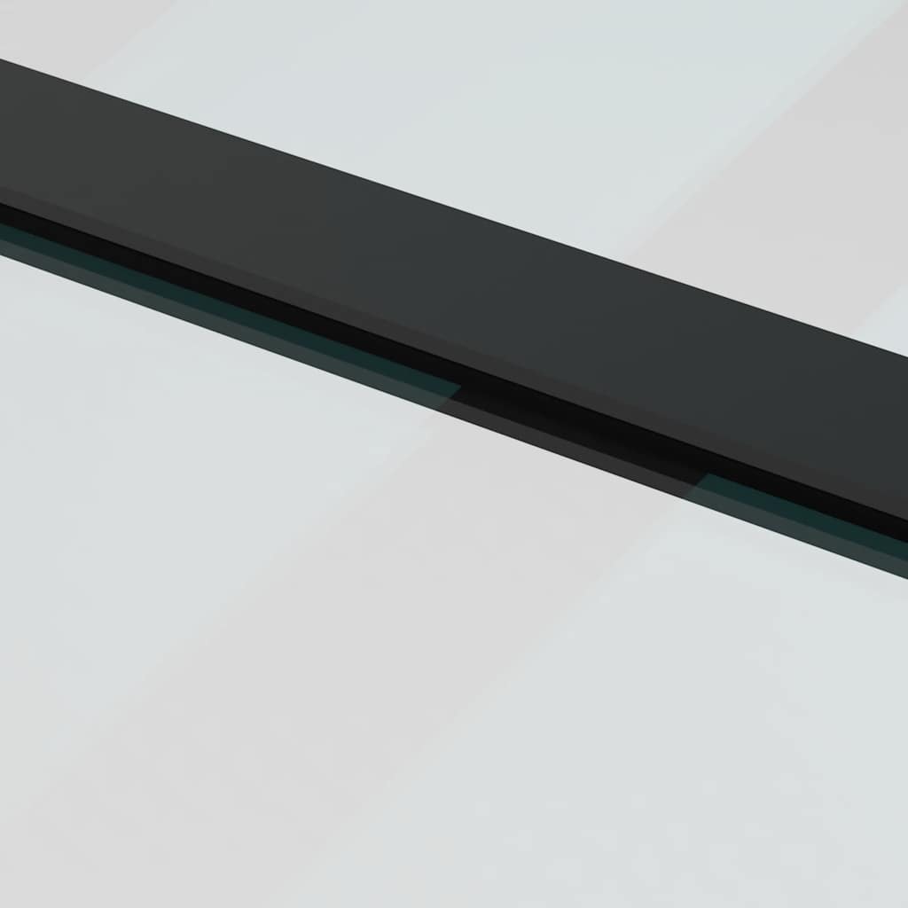 Klizna vrata s okovima crna 102,5x205 cm ESG staklo
