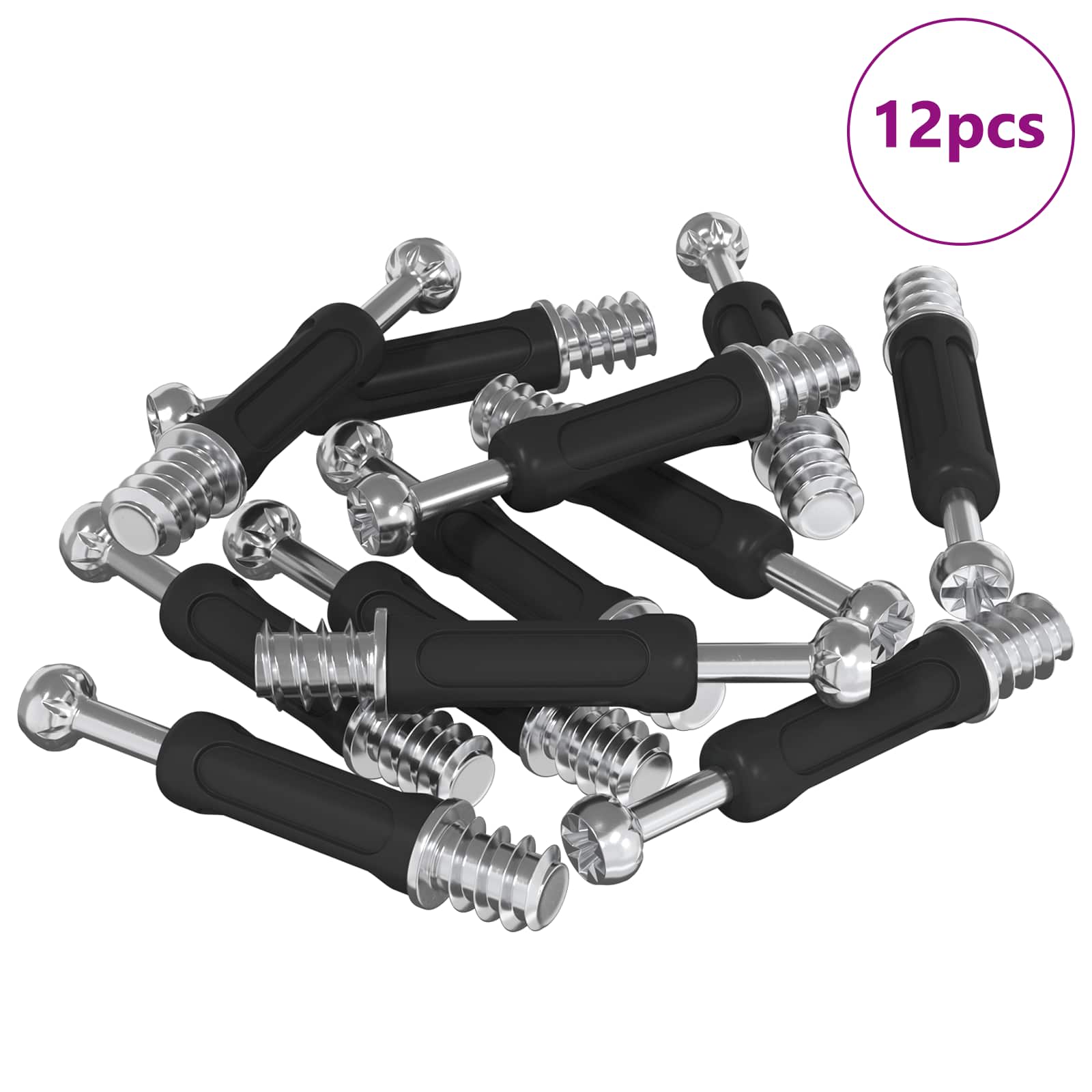 Brava vijak s kamerom 12 pcs Srebrna i crna M6 x 40 mm Metal