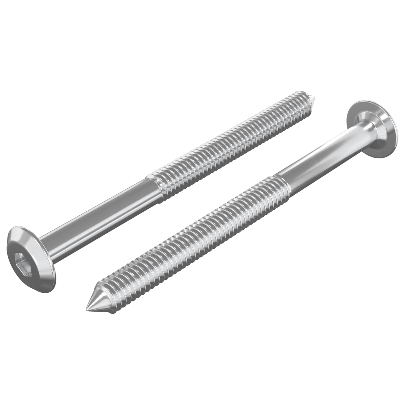 Namještajni vijci 2 pcs Srebrno M6 x 85 mm Čelik