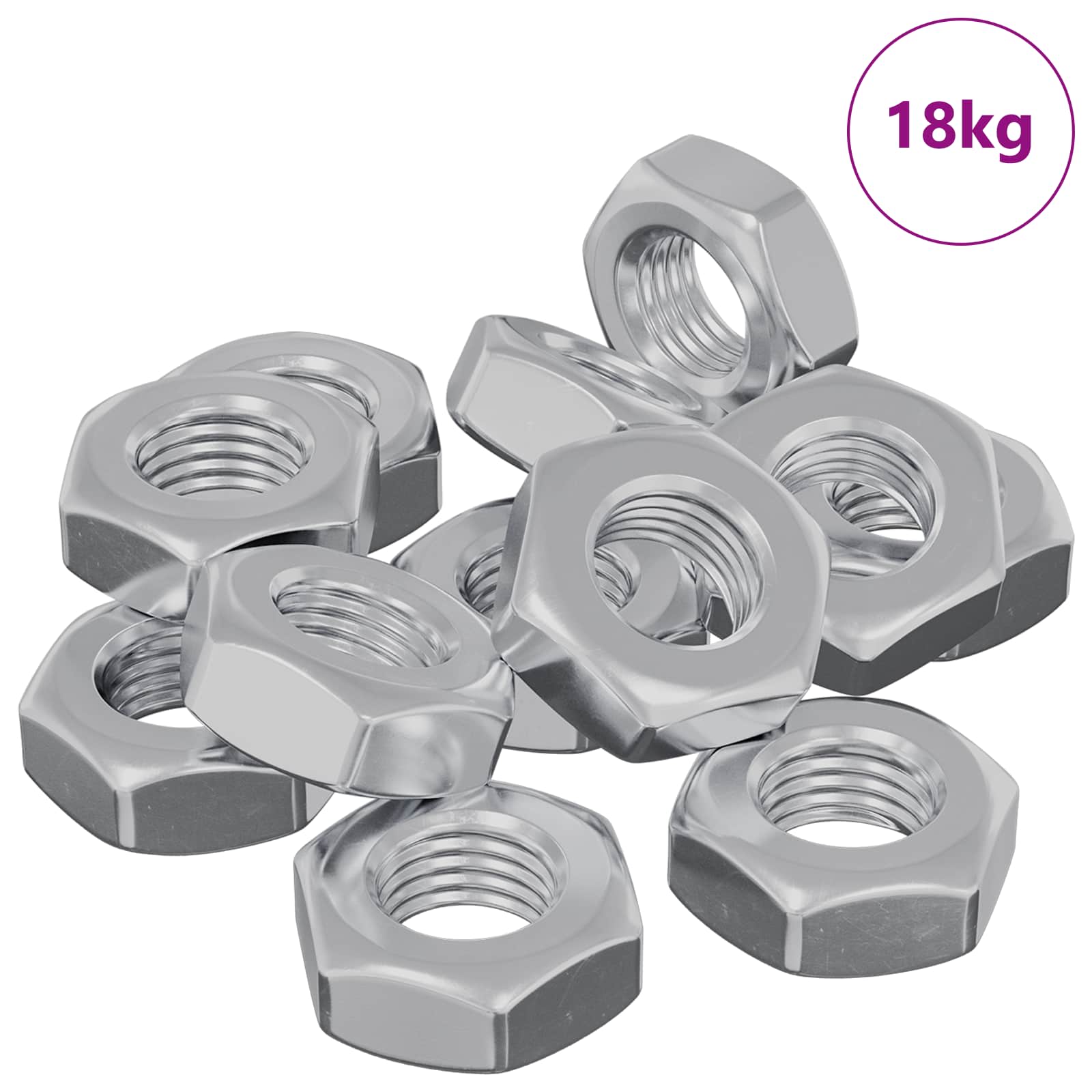 Šesterokutna matica 3600 pcs Srebrno Metal