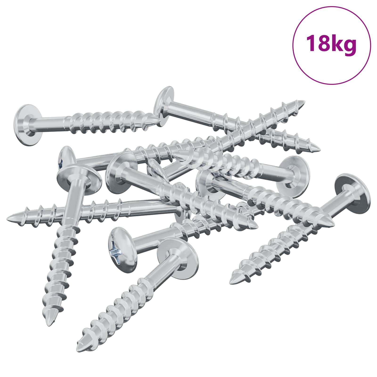 Vijak 7792 pcs Srebrno 9,8 x 35 mm Željezo