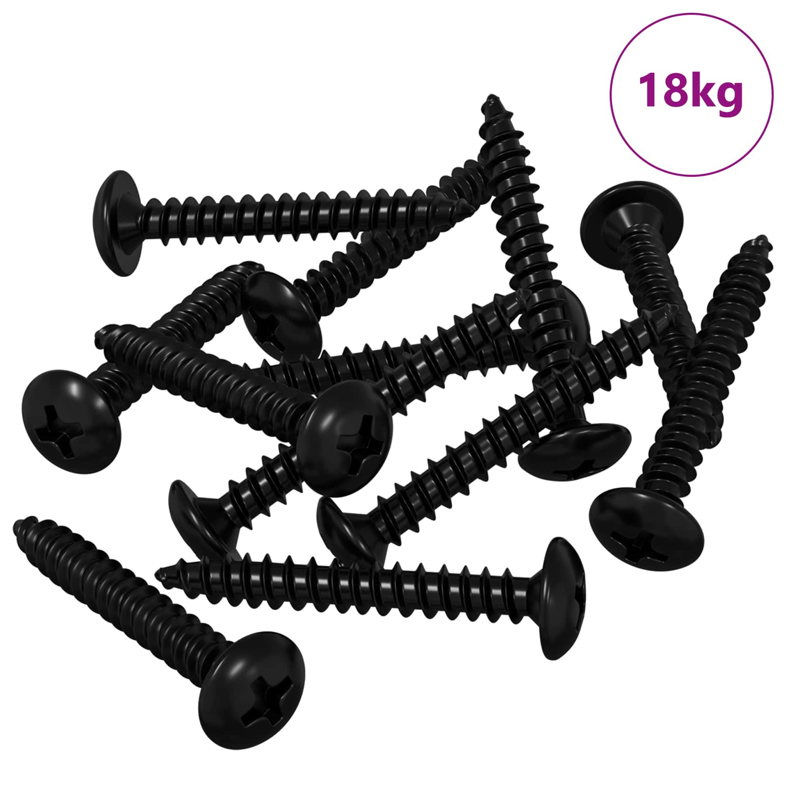 Čavao s Navojem 8219 pcs Crna Čelik