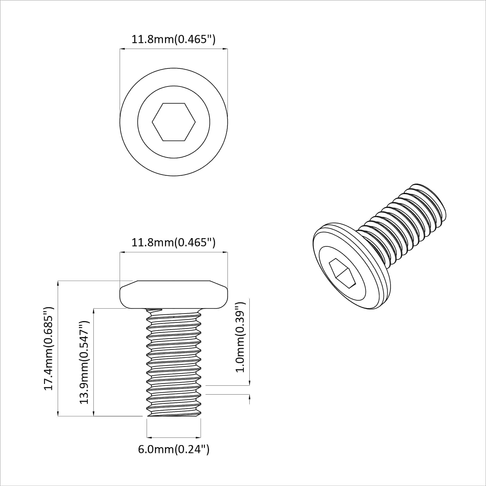 Vijak s plastičnom glavom 3600 pcs Srebrno Čelik
