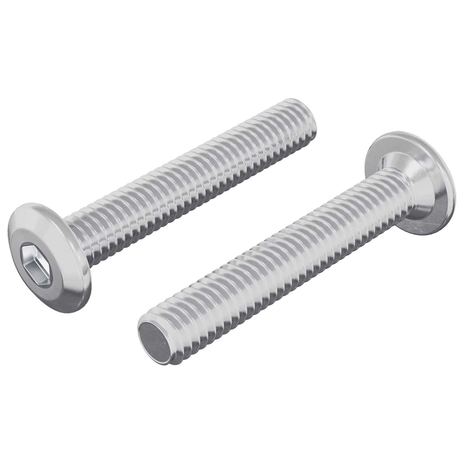Vijak s plastičnom glavom 2 pcs Srebrno M6 x 35 mm Čelik