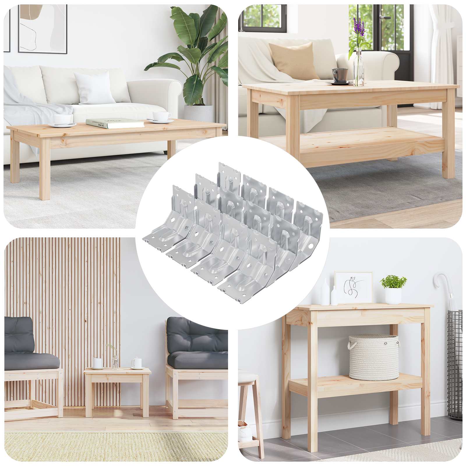 Ukljucuje: nosač 12 pcs Cinkom premazano 106 x 55 x 1,5mm Čelik
