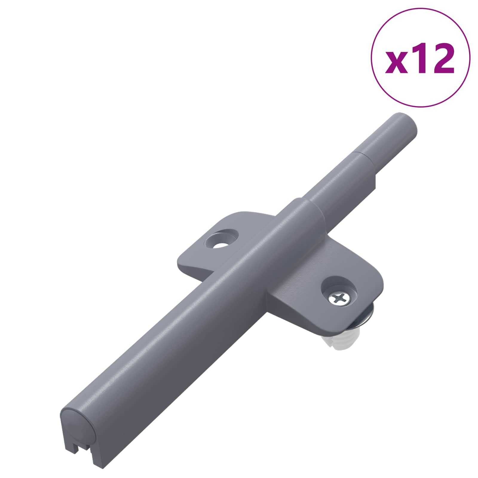 Tihi zatvarač 12 pcs Siva 125 x 47 x 15 mm PP