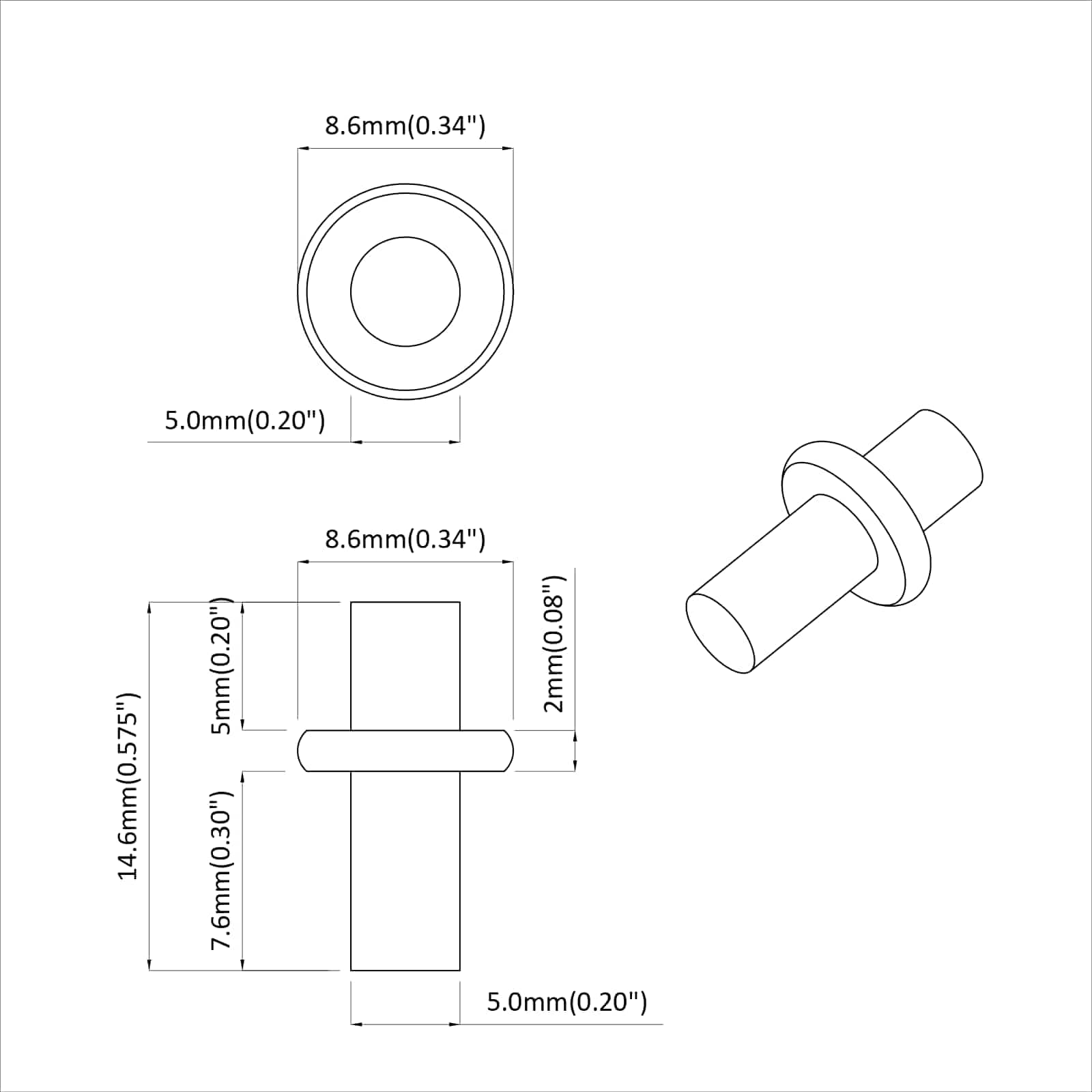 Polica Kuka 12 pcs Srebrno 8,6 x 8,6 x 14,6 mm Čelik
