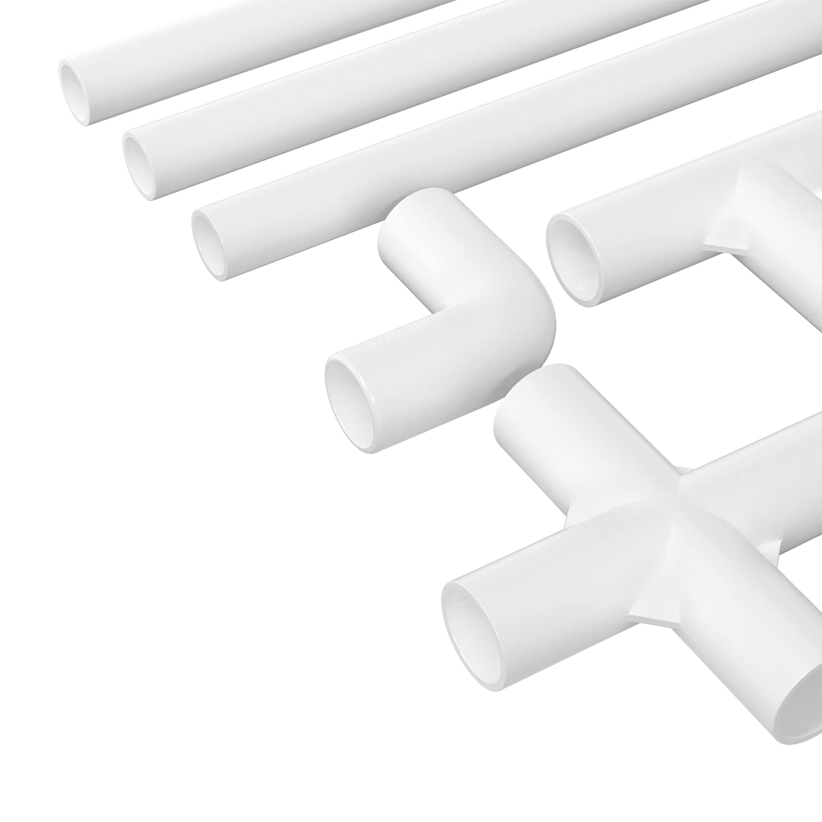 PVC Cijev 2 pcs Bijelo 12,2 x 1,8 x 500 mm PP, PE