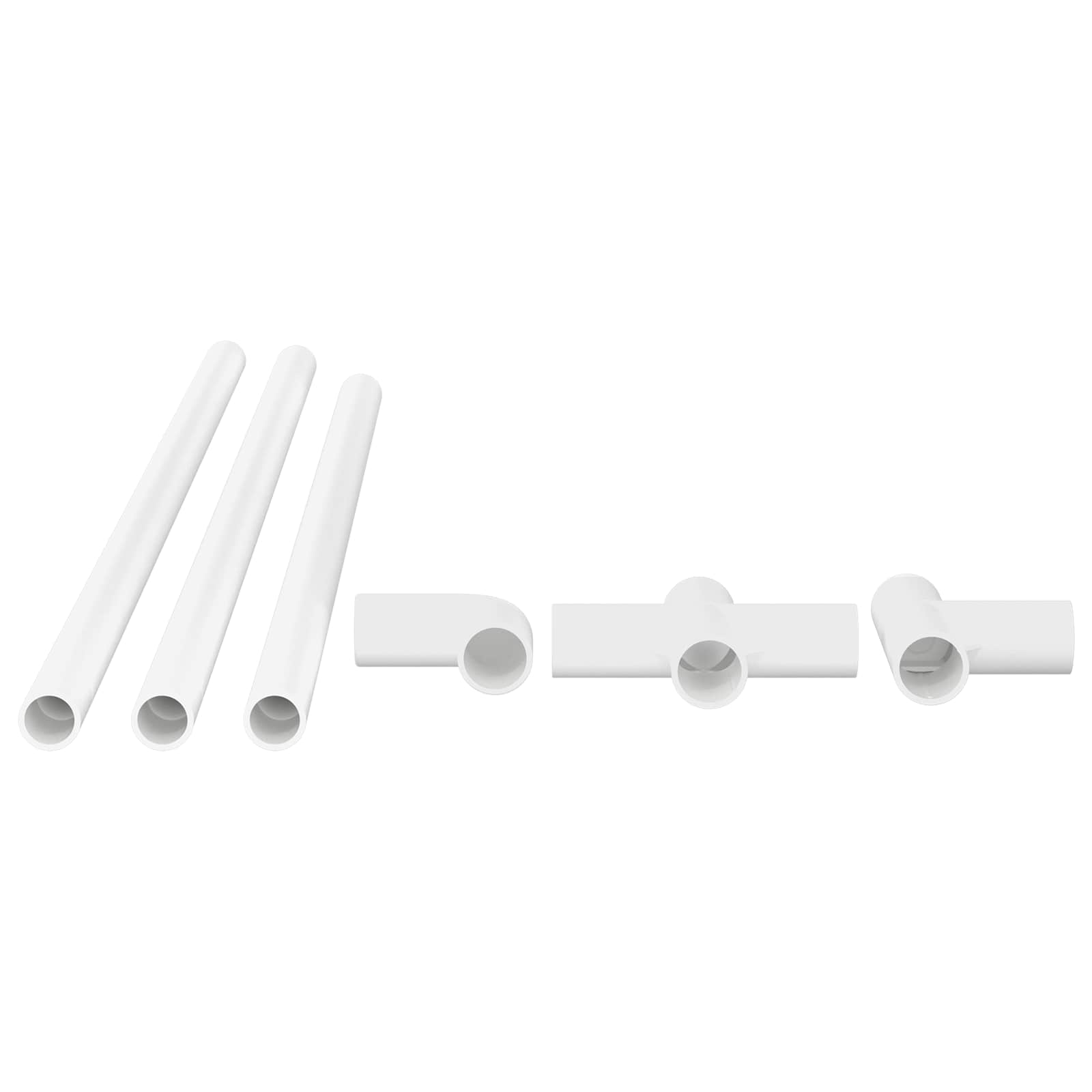 PVC Cijev 2 pcs Bijelo 12,2 x 1,8 x 500 mm PP, PE