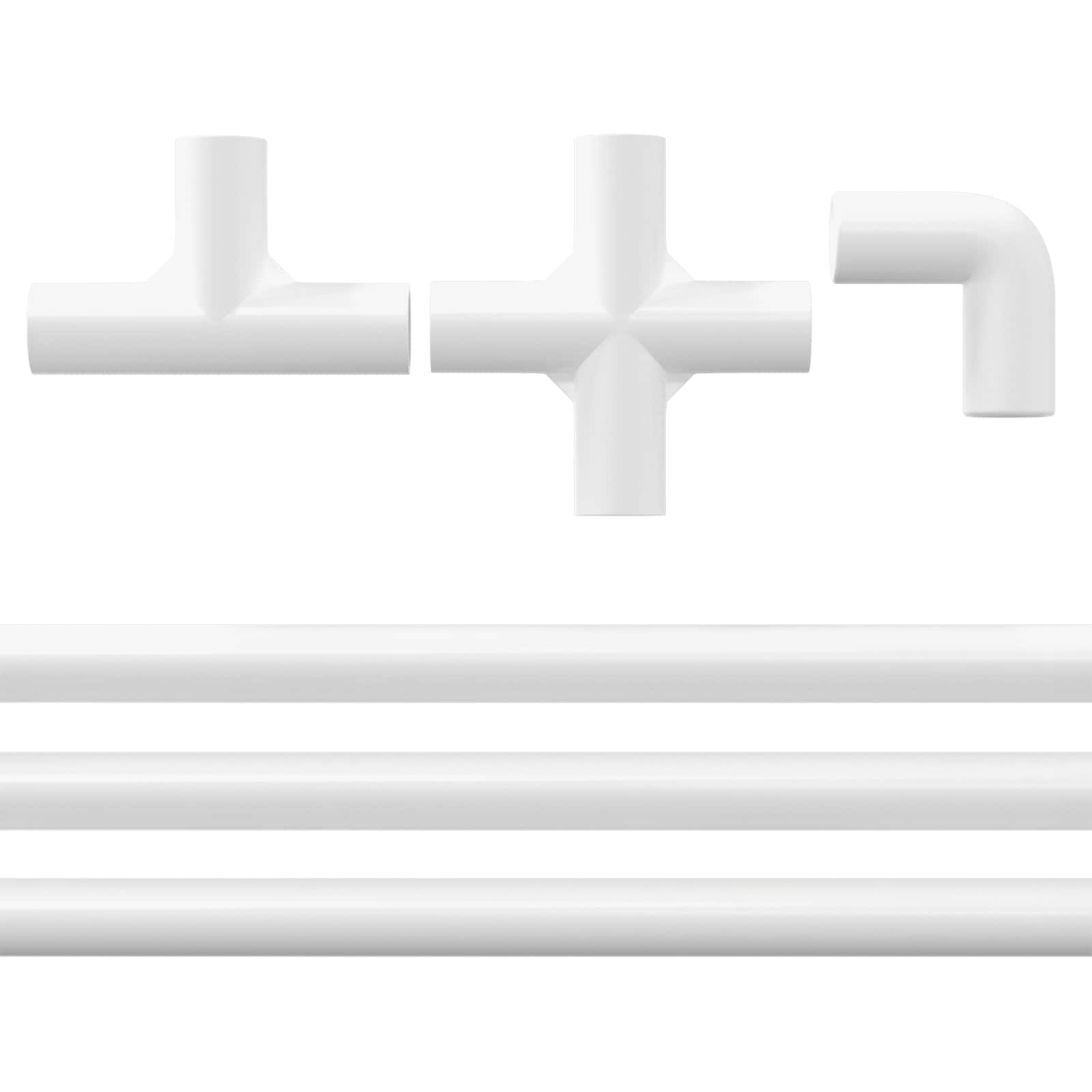 PVC Cijev 12 pcs Bijelo 12,2 x 1,8 x 500 mm PP, PE