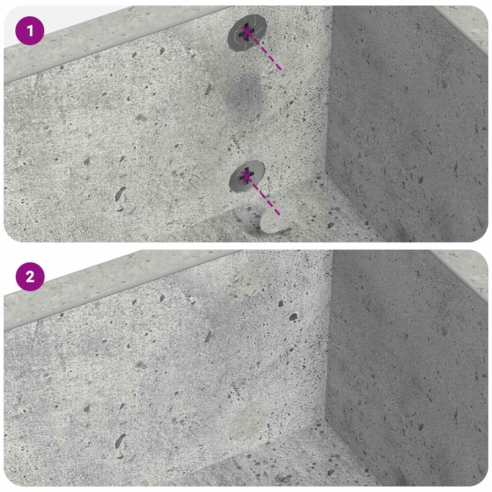 Ljepljiva Pokrivač za Vijake 12 pcs Betonski sivi Ø 20 x 0,5 mm