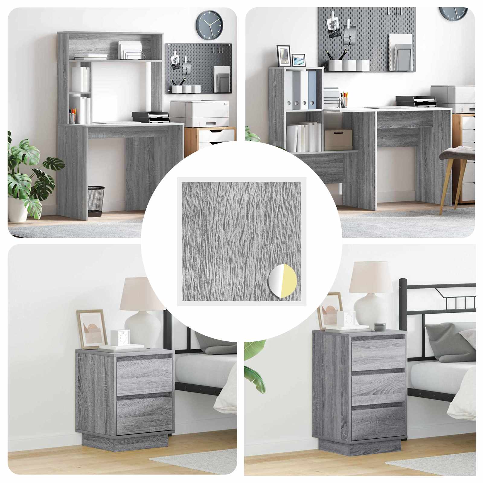 Ljepljiva Pokrivač za Vijake 12 pcs Siva Sonoma Ø 20 x 0,5 mm