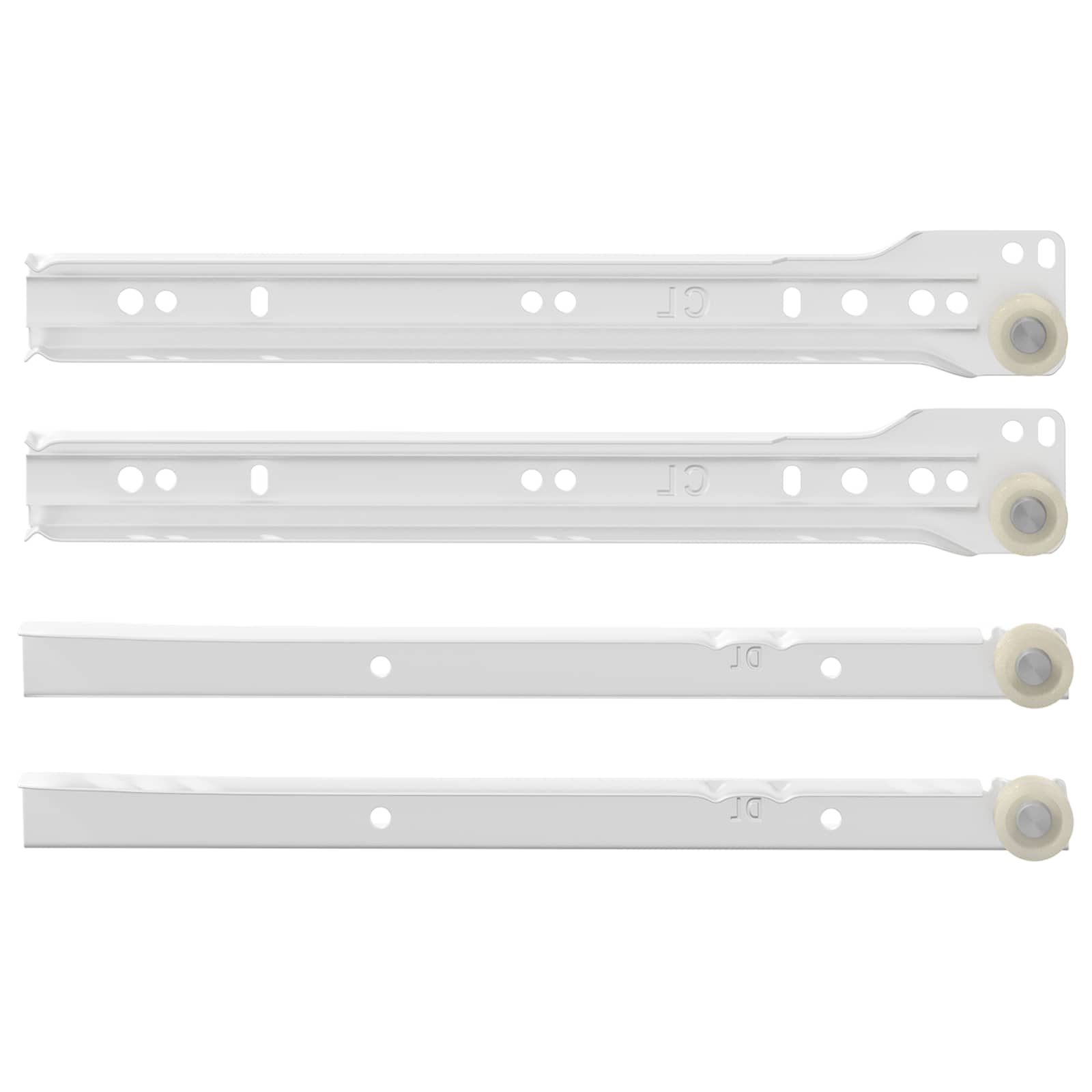 Klizač za ladice 2 pcs Bijelo 250 mm Čelik