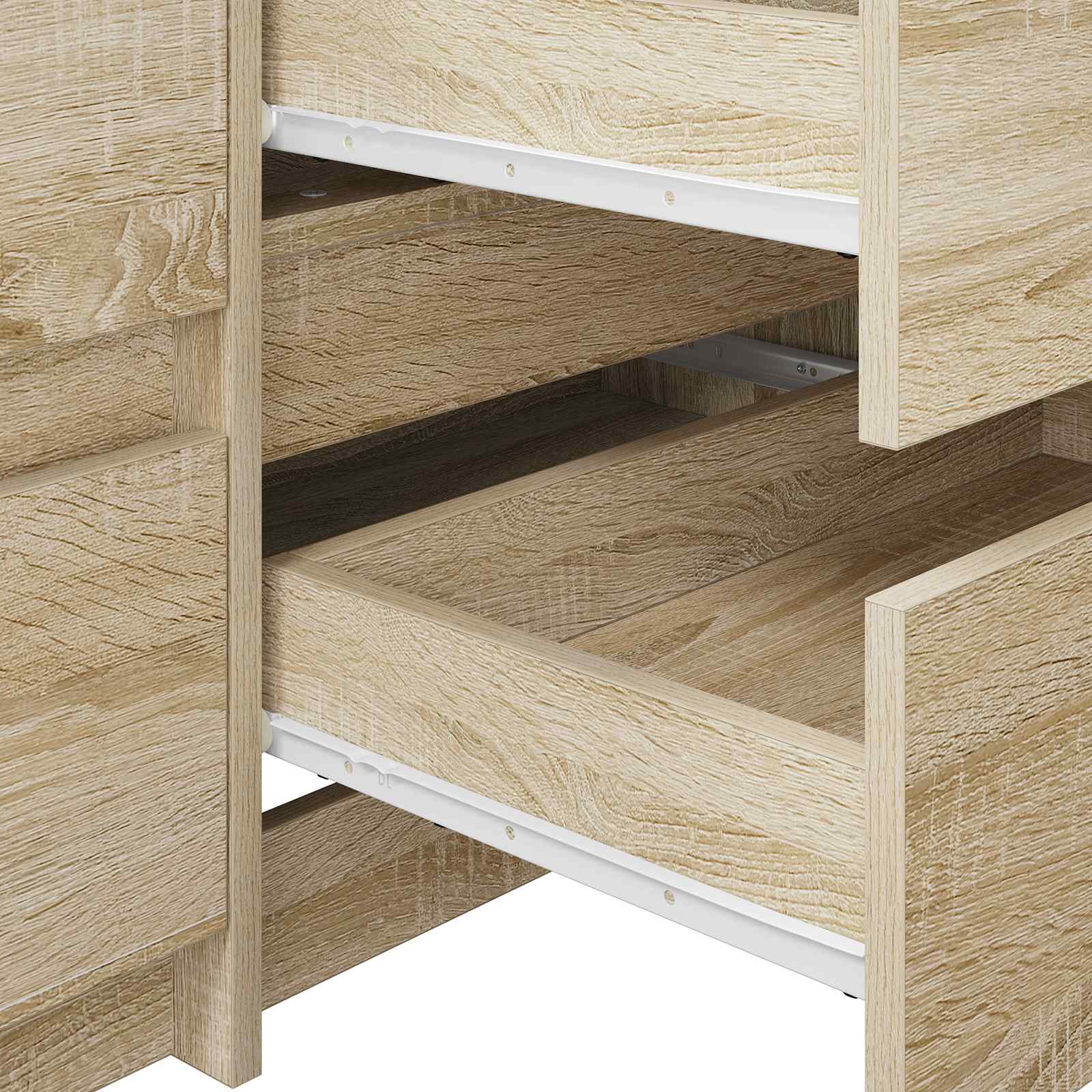 Klizač za ladice 2 pcs Bijelo 300 mm Čelik