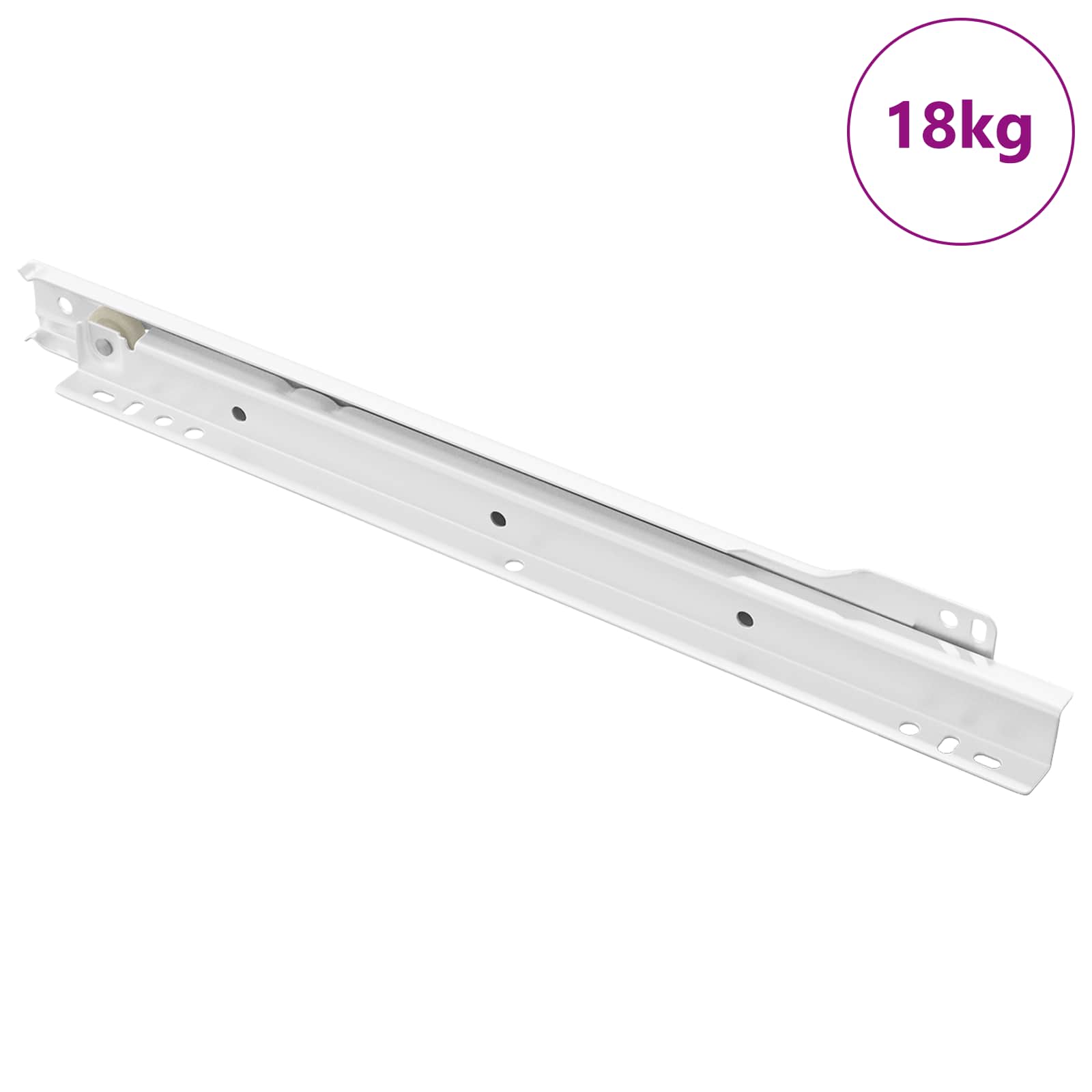 Klizač za ladice 73 pcs Bijelo Čelik