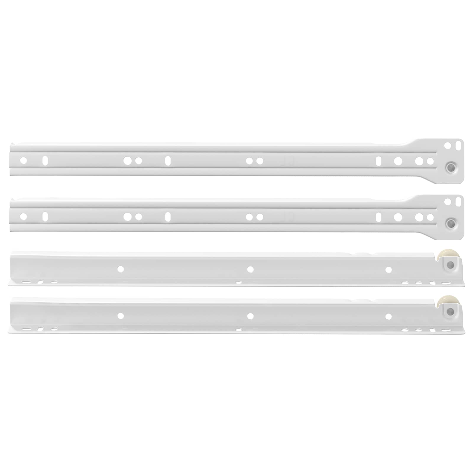 Klizač za ladice 12 pcs Bijelo 350 mm Čelik