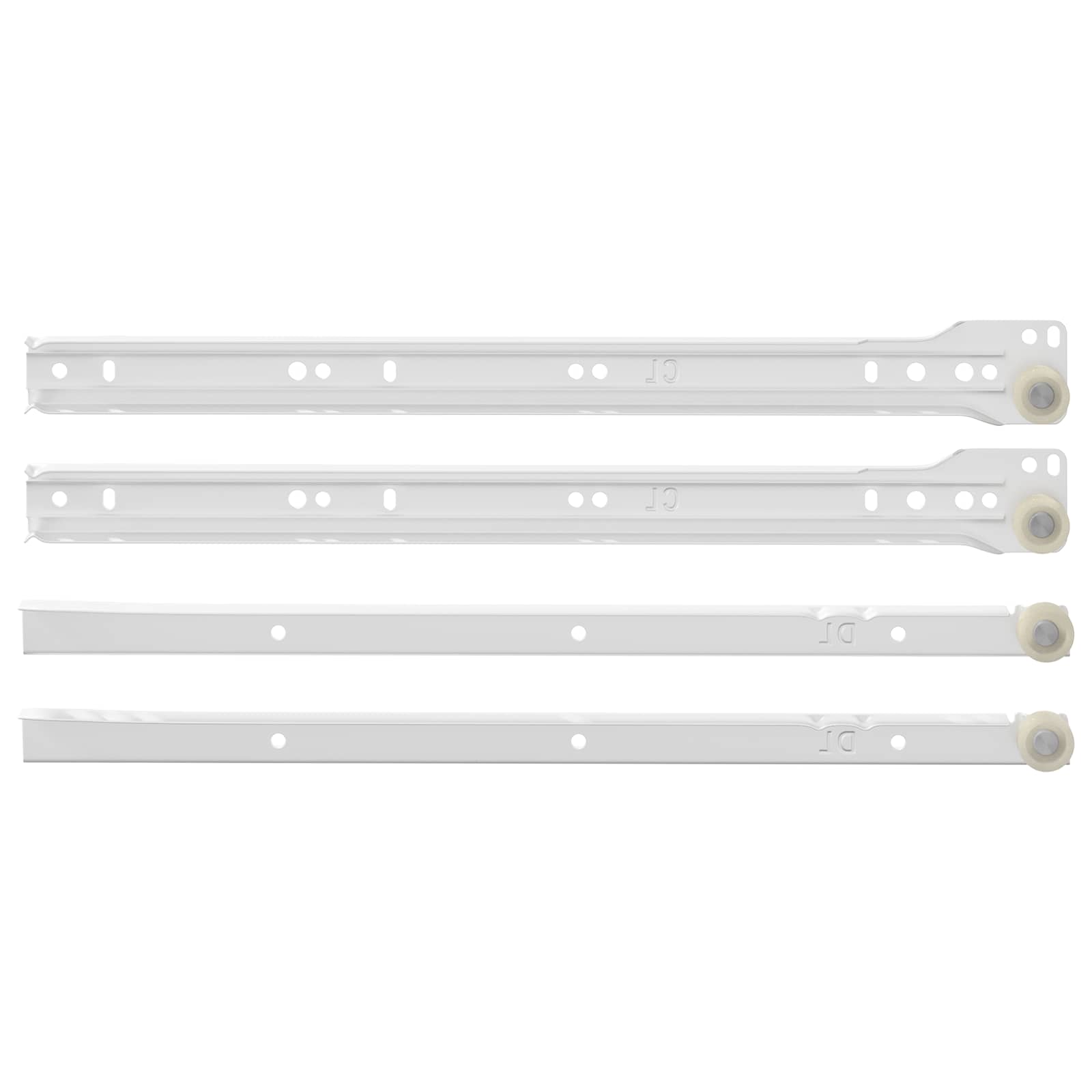 Klizač za ladice 12 pcs Bijelo 350 mm Čelik