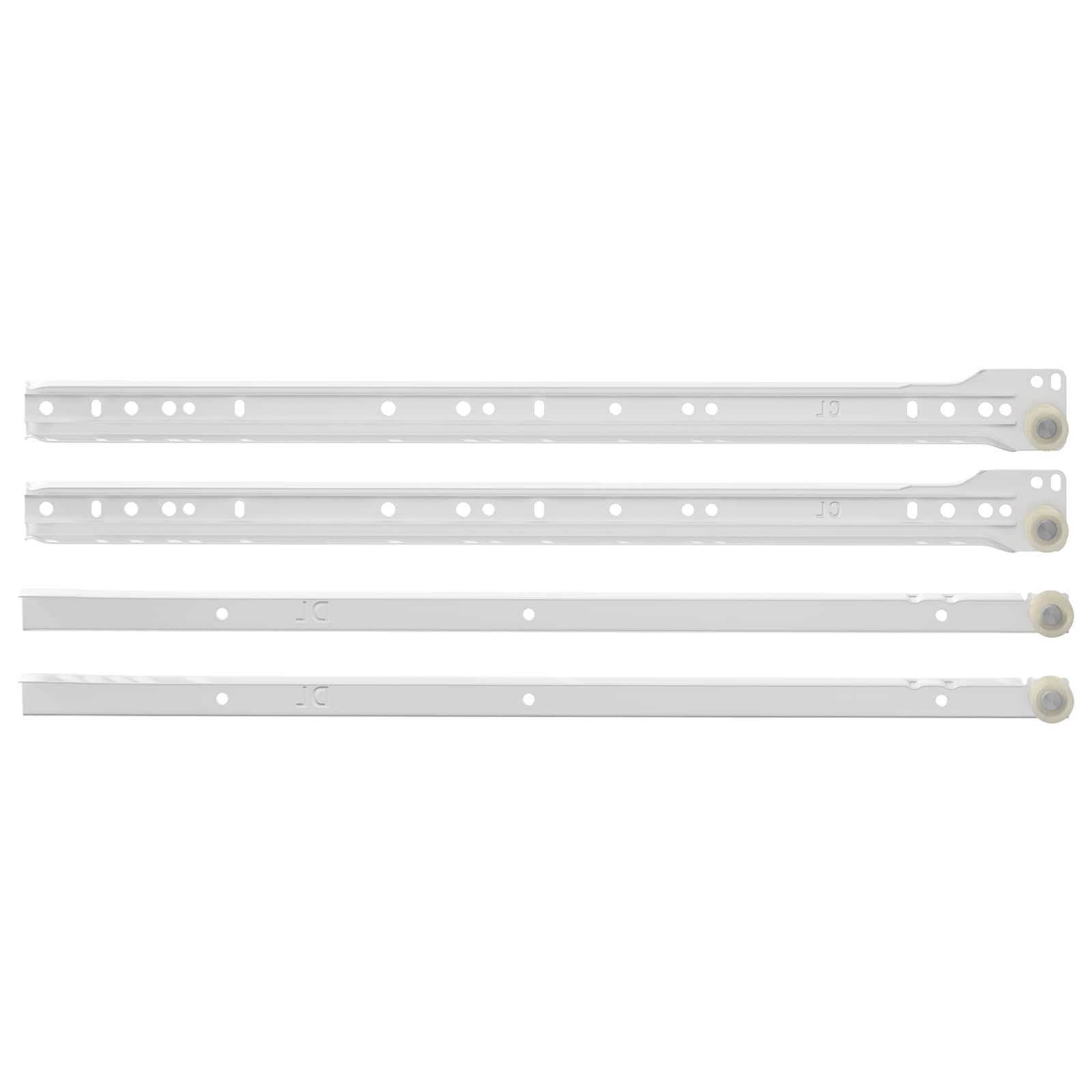 Klizač za ladice 2 pcs Bijelo 450 mm Čelik