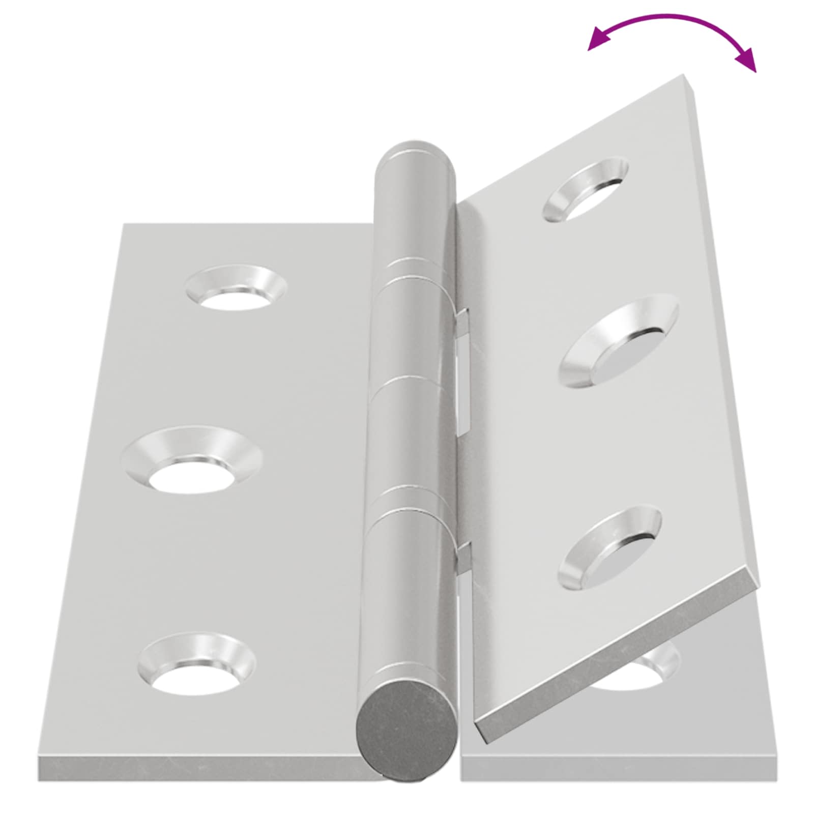 Šarka Jednobojno 2 pcs Srebrno 58 x 35 x 1 mm Čelik