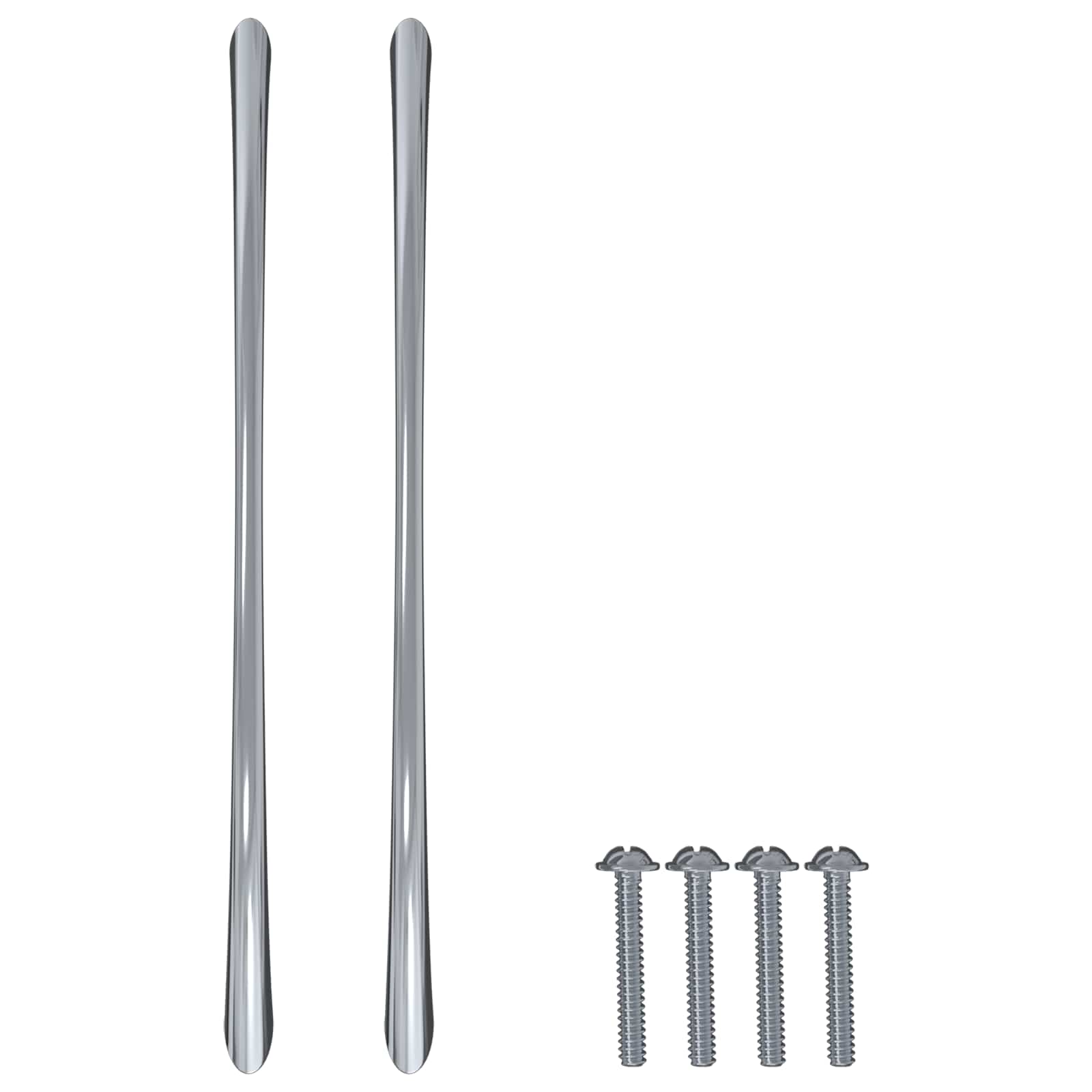 Drška 2 pcs Srebrno 107 x 3.6 x 23 mm Nehrđajući čelik
