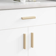 Ravna drška 12 pcs Boja prirodnog drva 130 x 25 x 30 mm