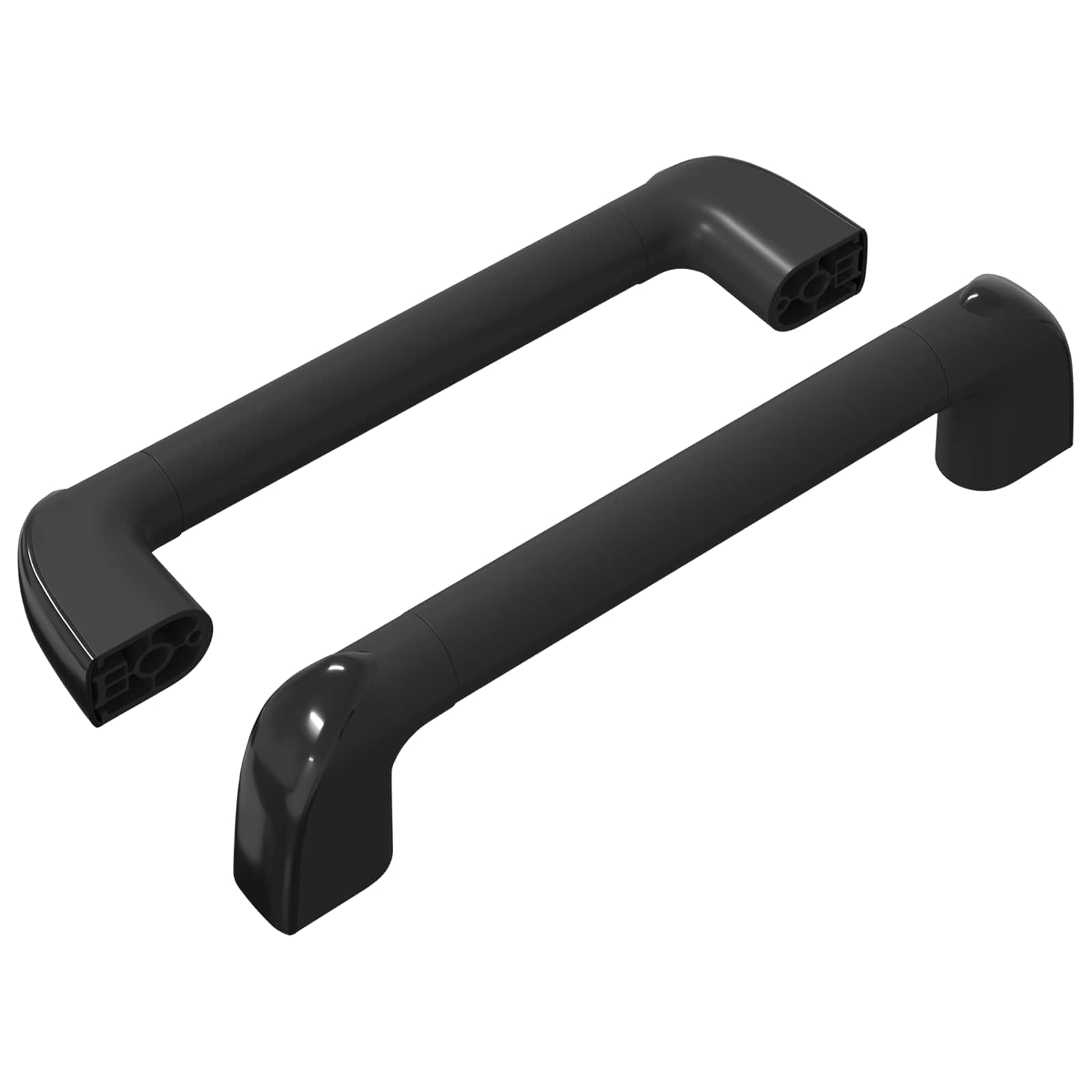 Drška Jednobojno 2 pcs Crna 380 x 34 x 85 mm Aluminij i PP