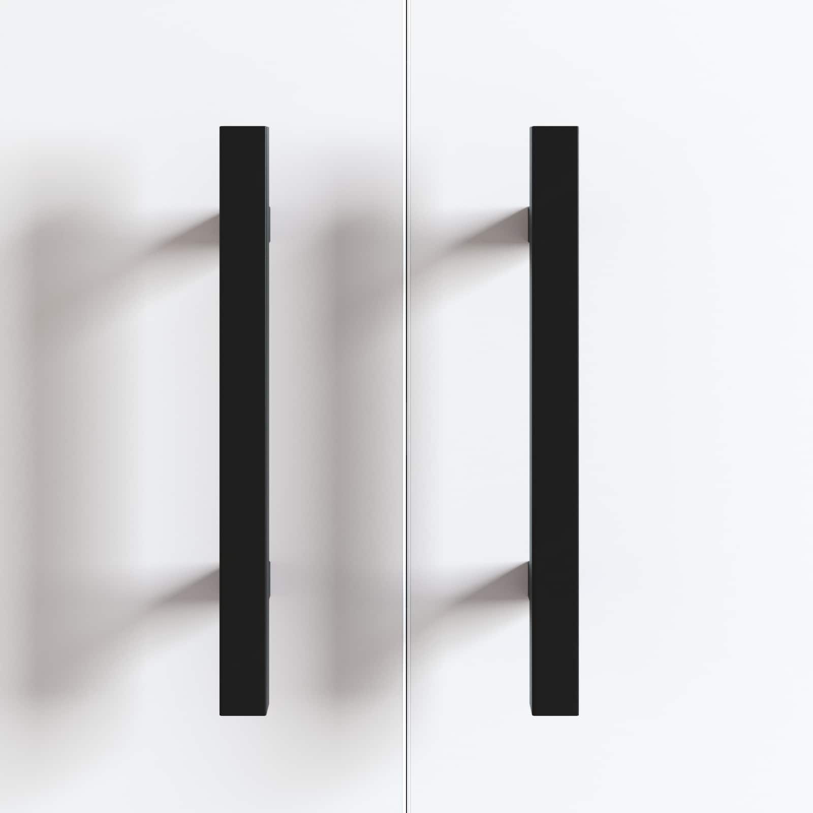 Drška za ormar 2 pcs Crna 150 x 12,3 x 35,2 mm Nehrđajući čelik