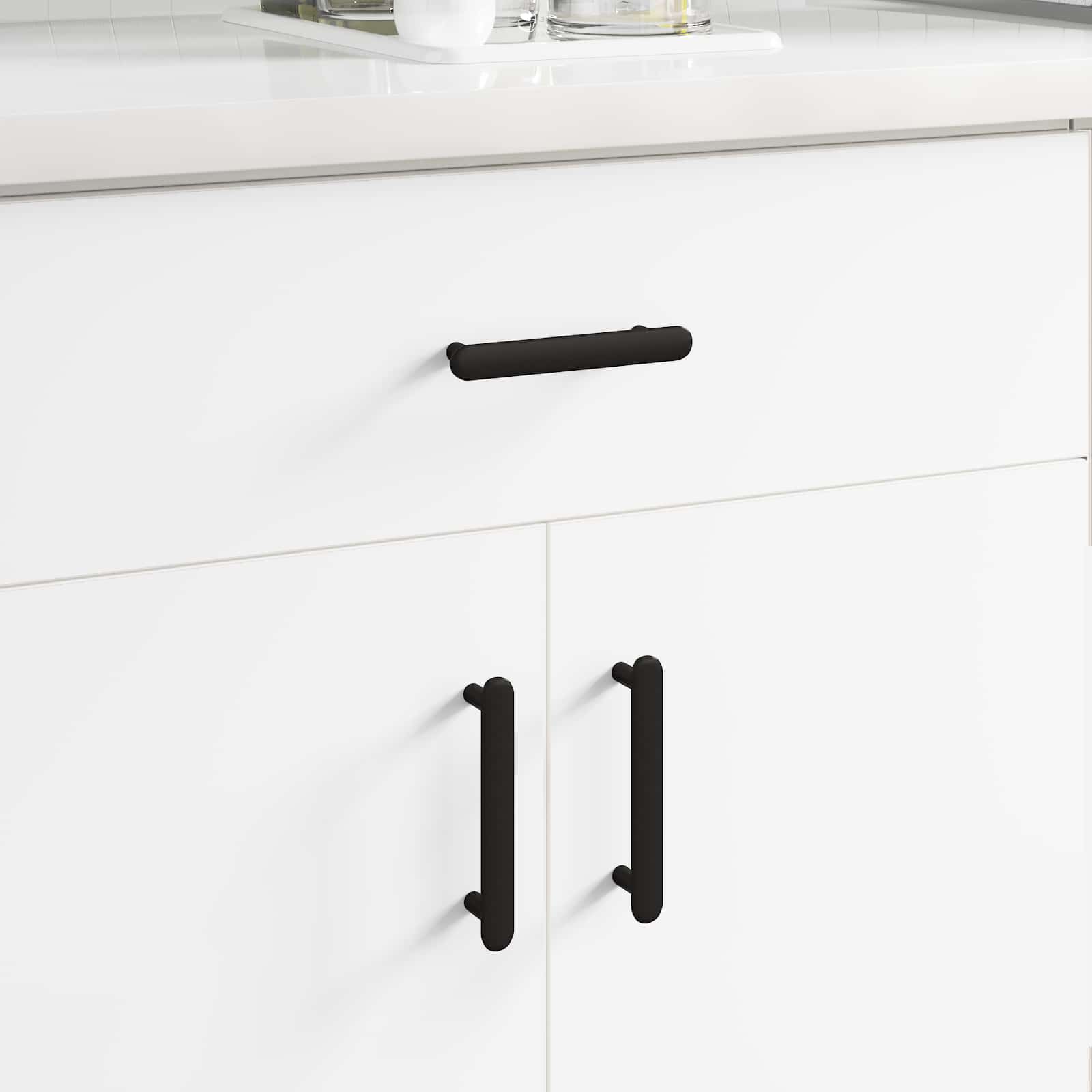 Drška za ormar 2 pcs Crna 121 x 16.6 x 28.3 mm Željezo