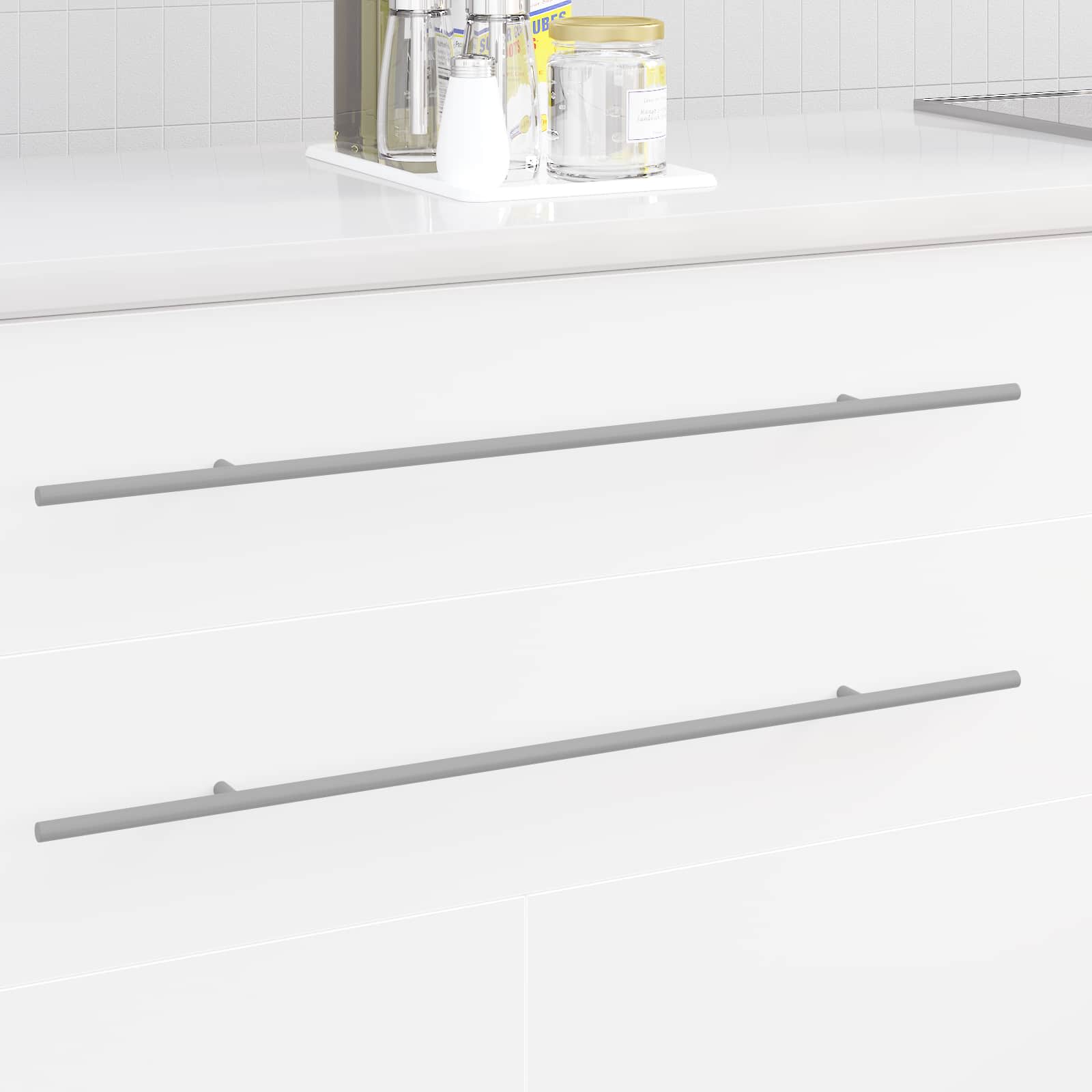 Drška za ormar 2 pcs Srebrno 700mm Nehrđajući čelik