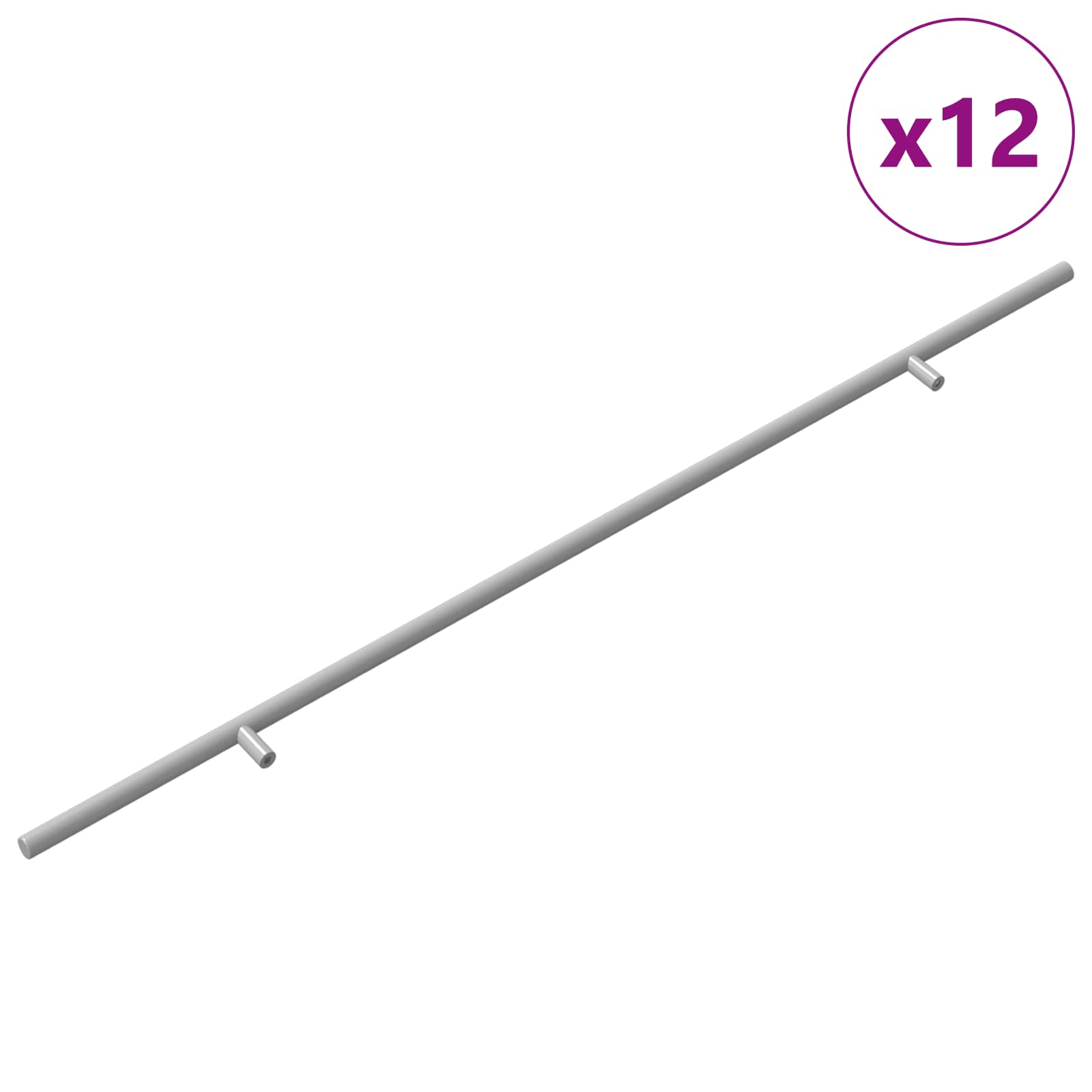 Drška za ormar 12 pcs Srebrno 700mm Nehrđajući čelik