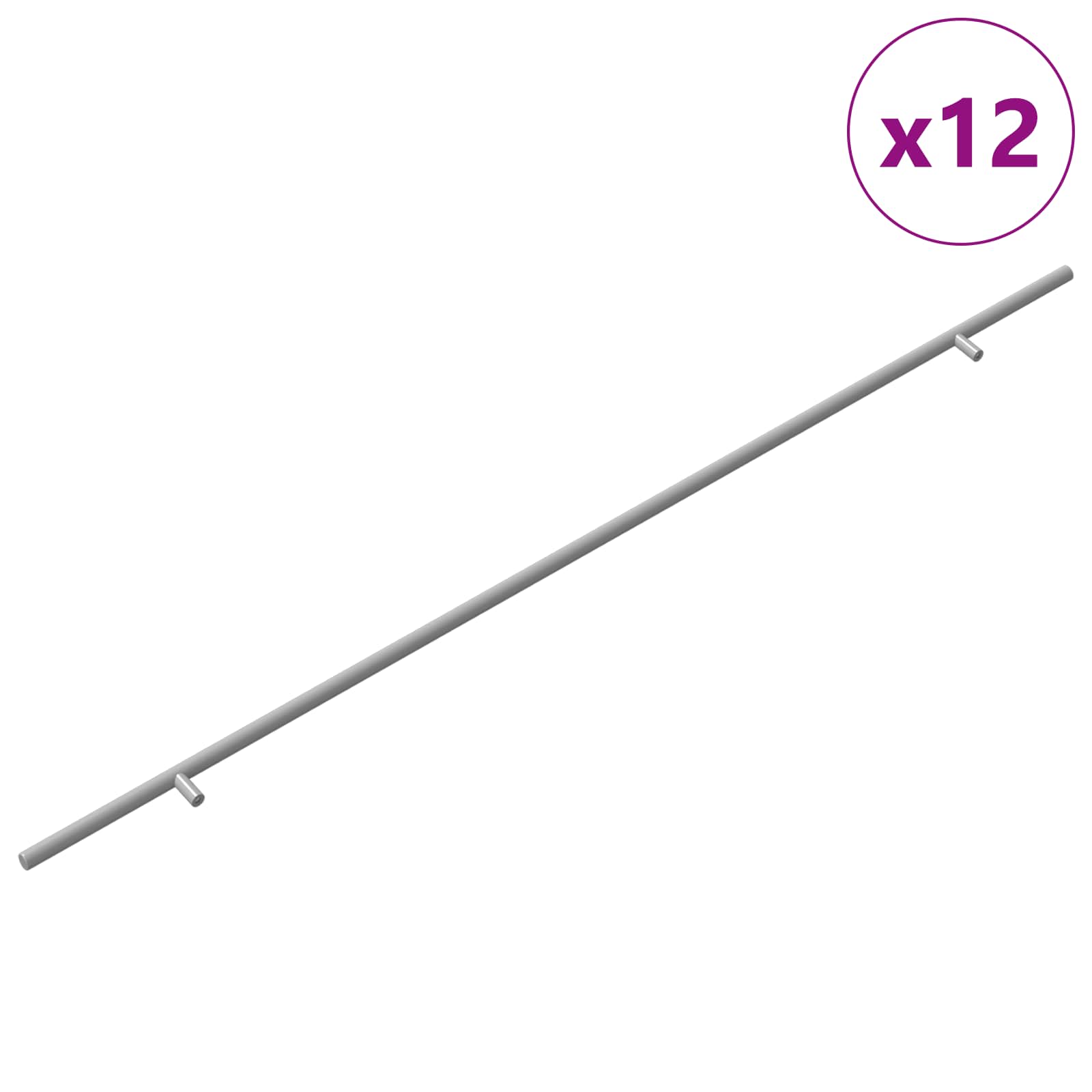 Drška za ormar 12 pcs Srebrno 900 mm Nehrđajući čelik