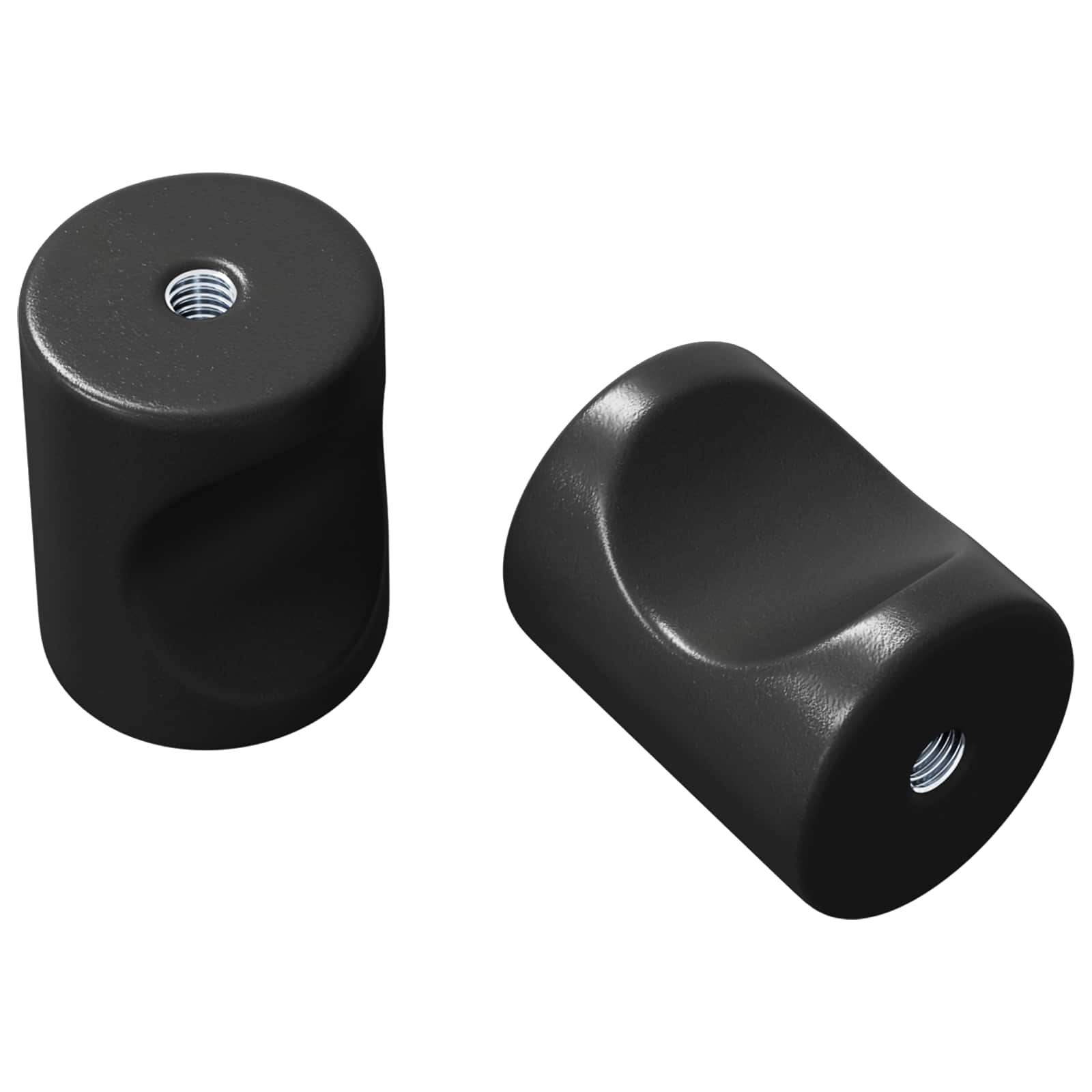 Kabinetski gumb 2 pcs Crna 18 x 23 mm Željezo