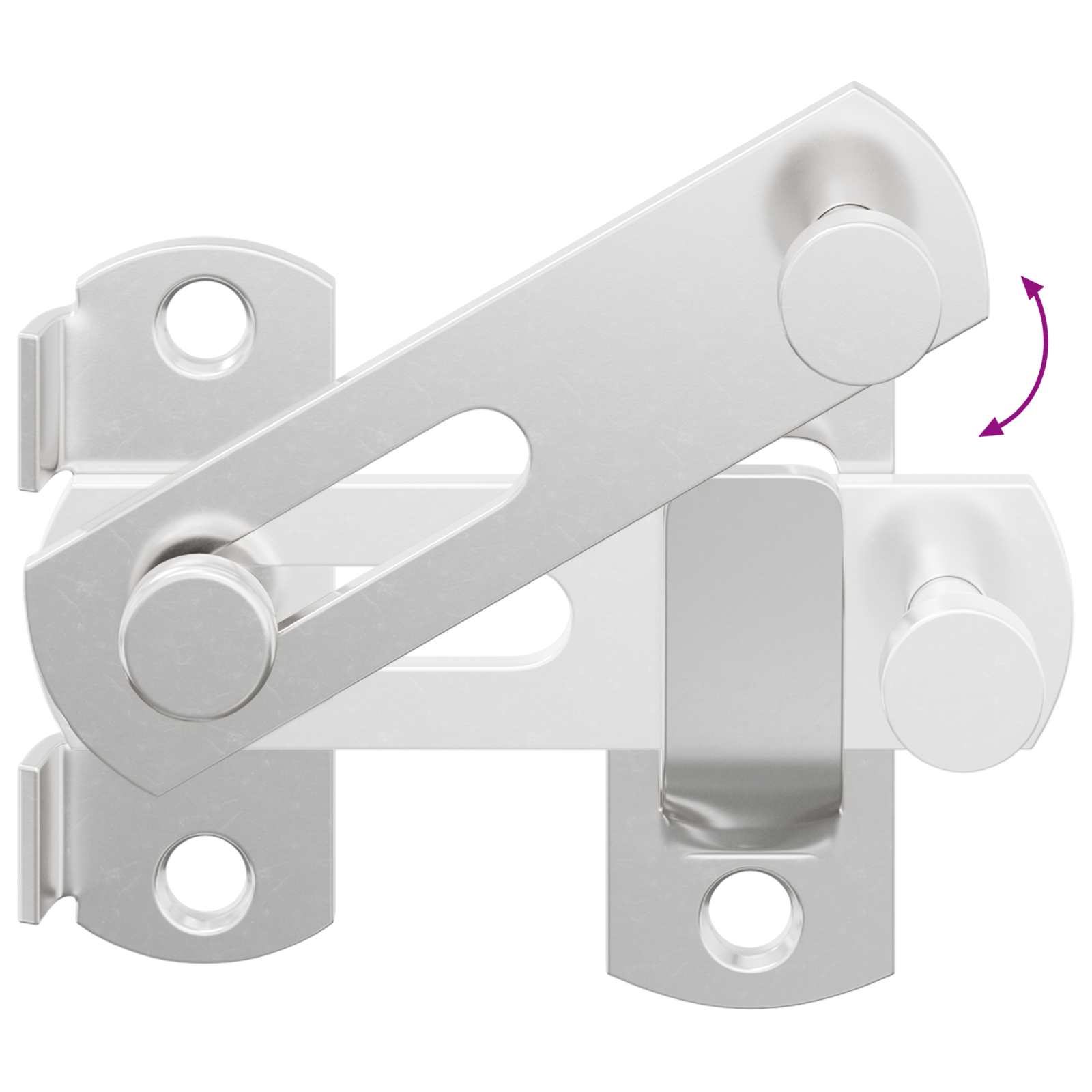 Zaključavanje vrata 2 pcs Srebrno 70 x 8 mm Čelik