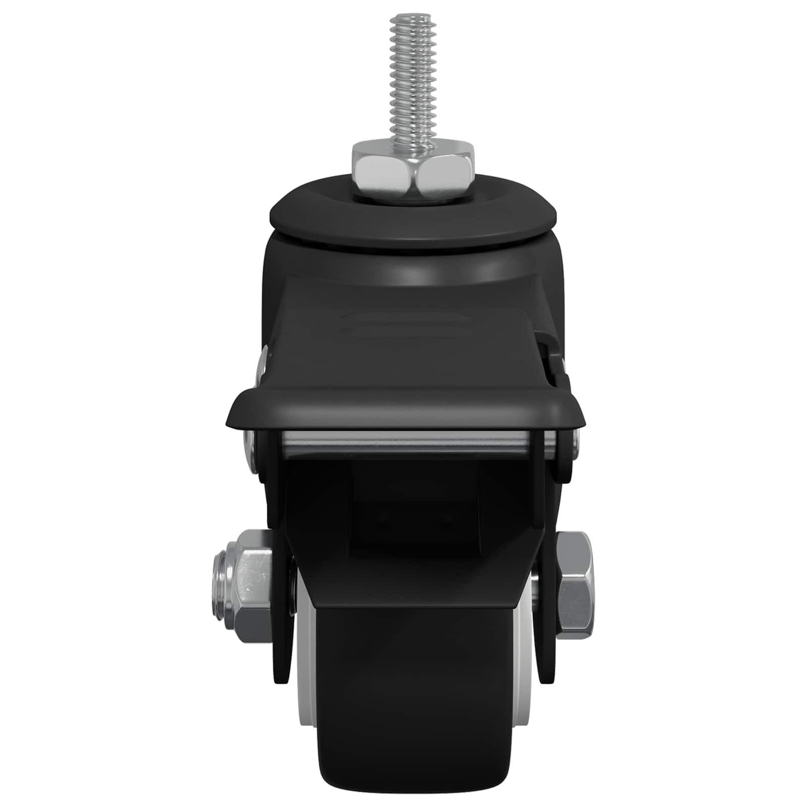 Kotači 2 pcs Crna M6 x 37 mm Željezo i Najlon