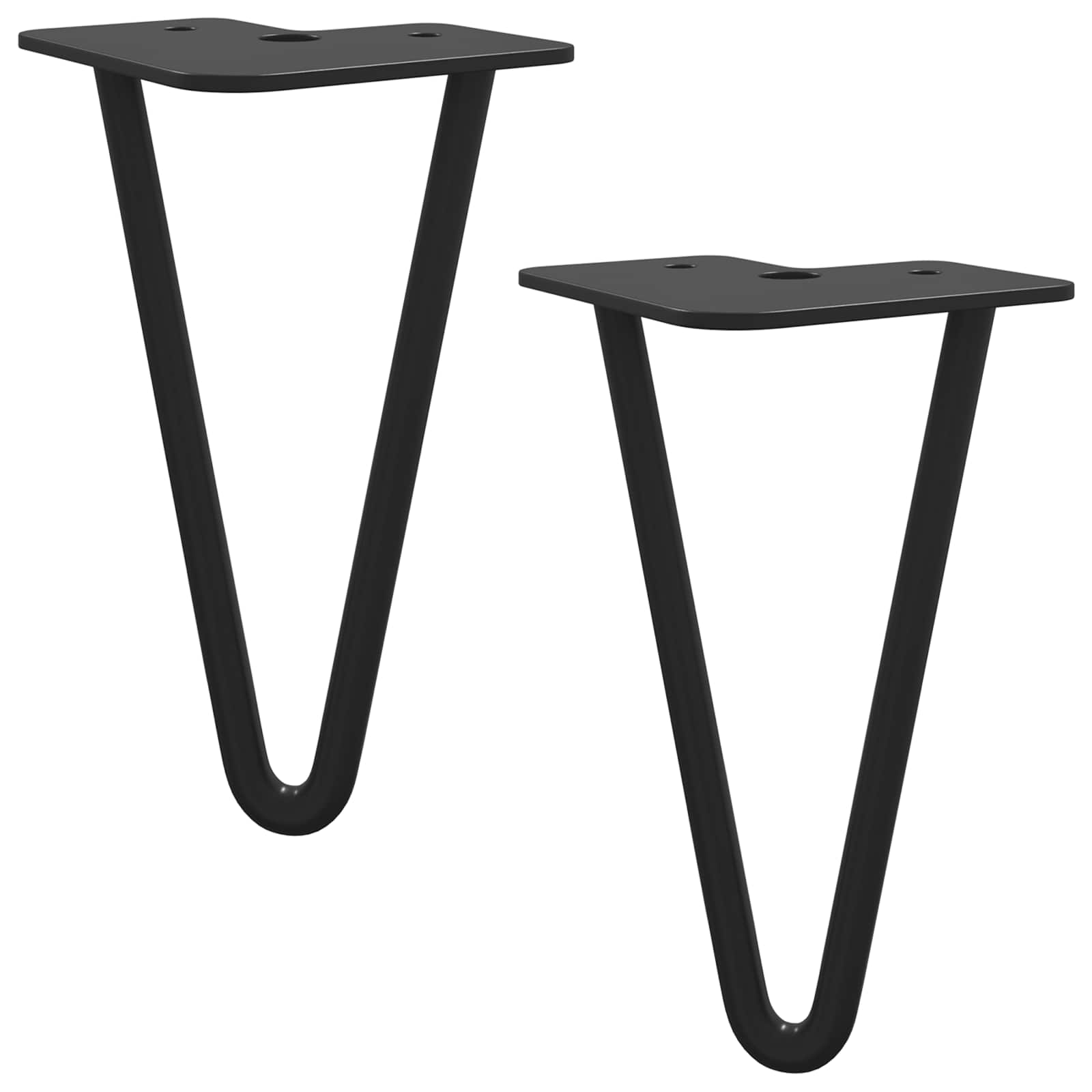 Noga namještaja 2 pcs Crna 54.1 x 54.1 x 100 mm Željezo