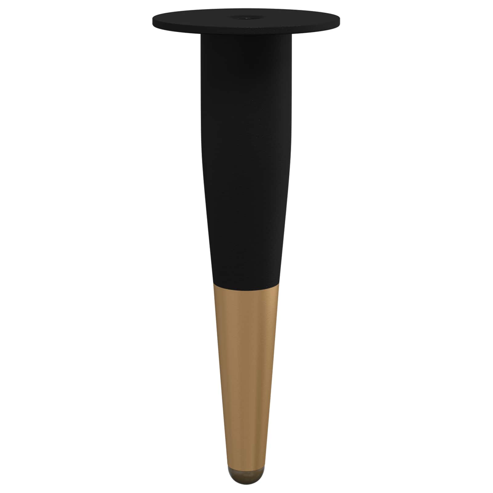 Noge namještaja 12 pcs Crna i zlatna Ø 40 x 98 mm Željezo