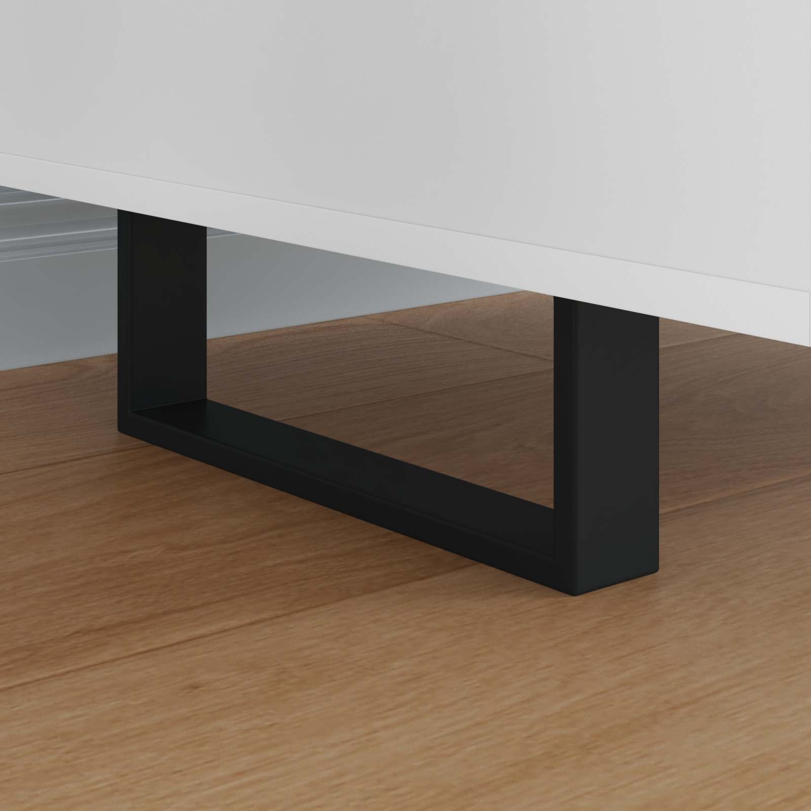 Noge namještaja 12 pcs Crna 281 x 40,5 x 100 mm Željezo