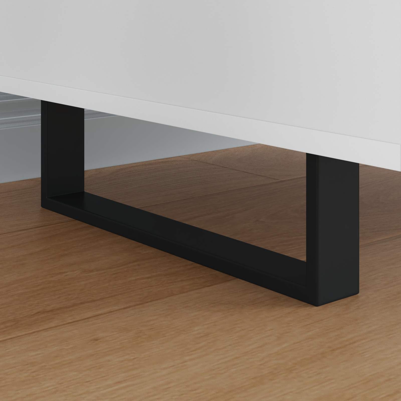 Noge namještaja 12 pcs Crna 341 x 40,5 x 100 mm Željezo