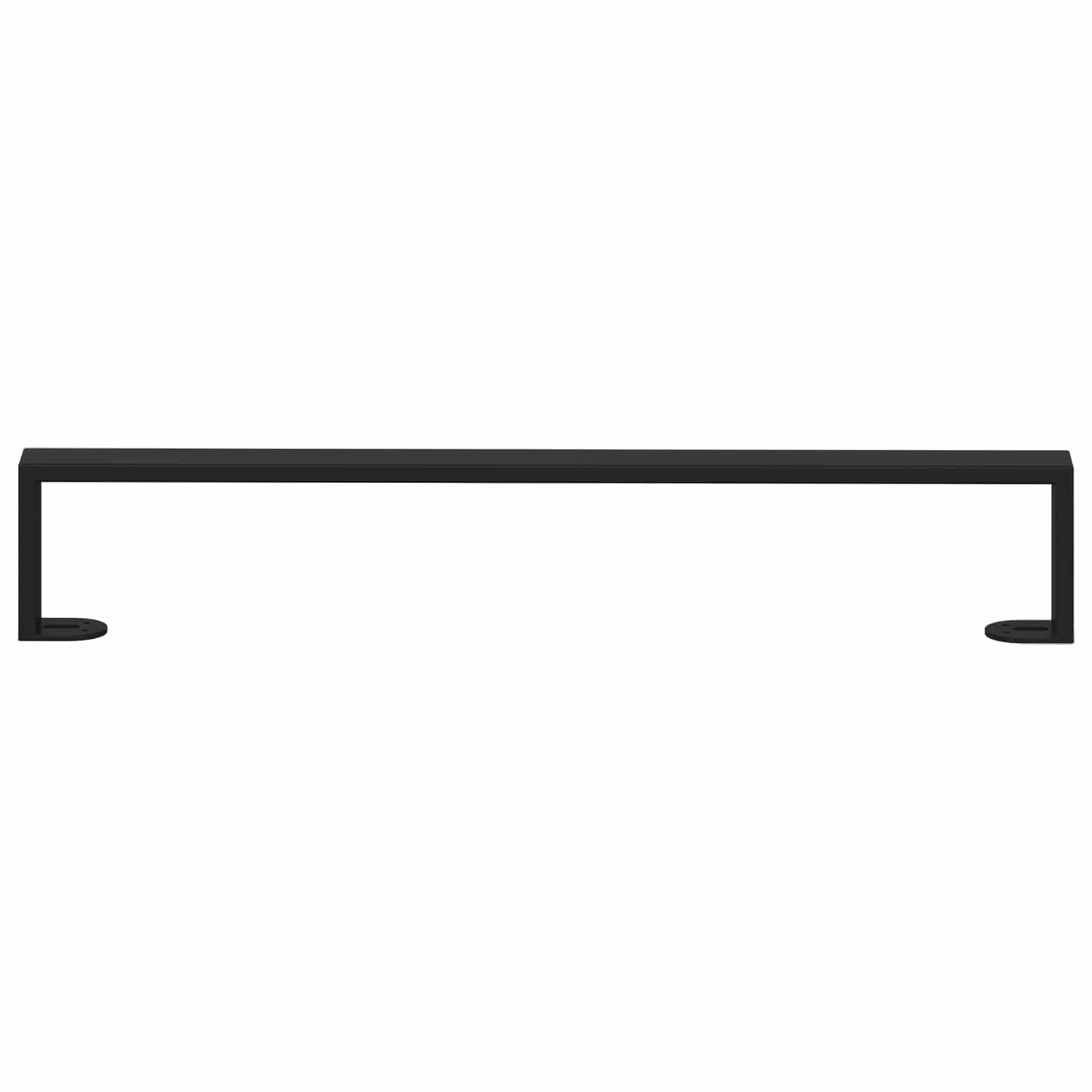 Noge namještaja 12 pcs Crna 596 x 40,5 x 100 mm Željezo
