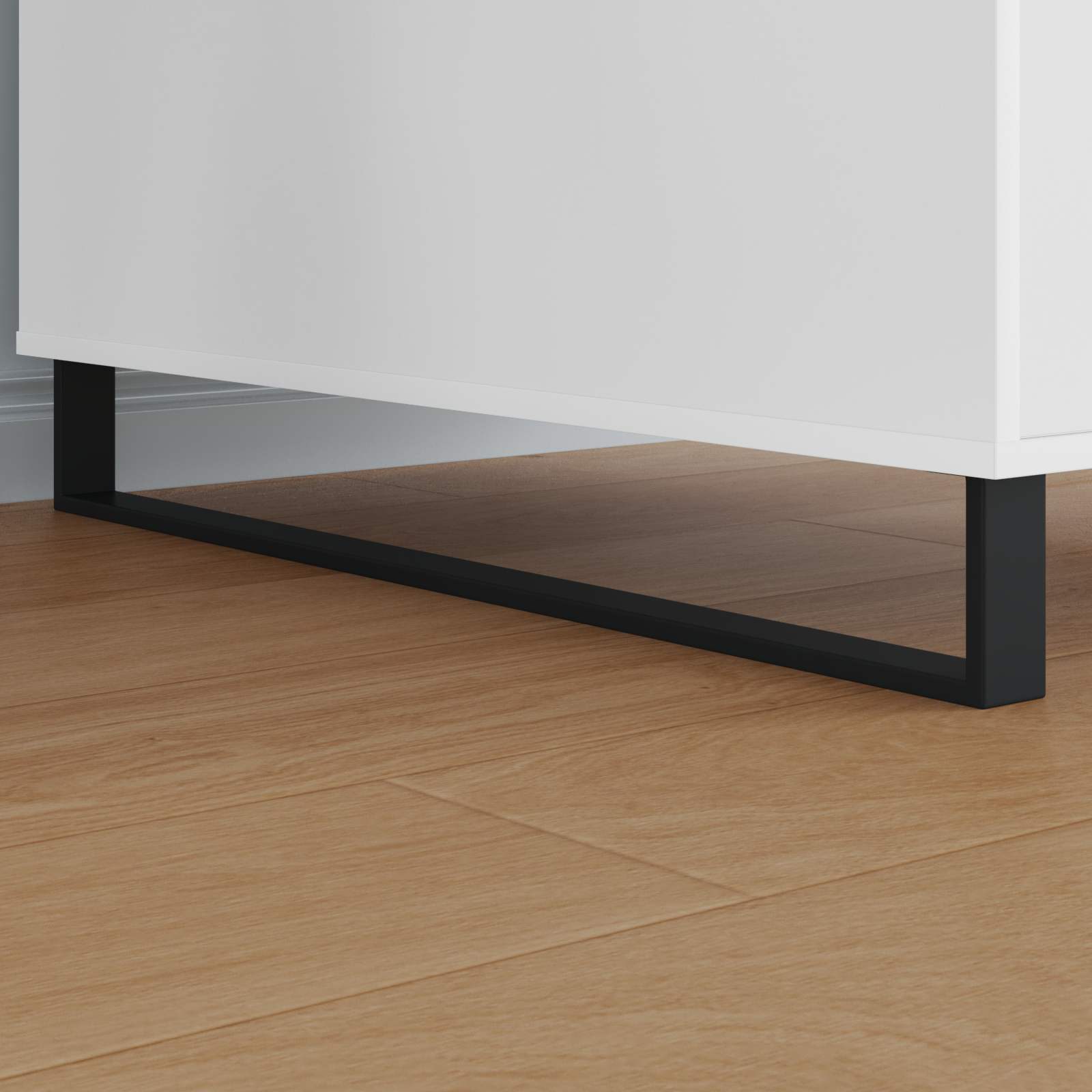 Noge namještaja 2 pcs Crna 796 x 40,5 x 100 mm Željezo